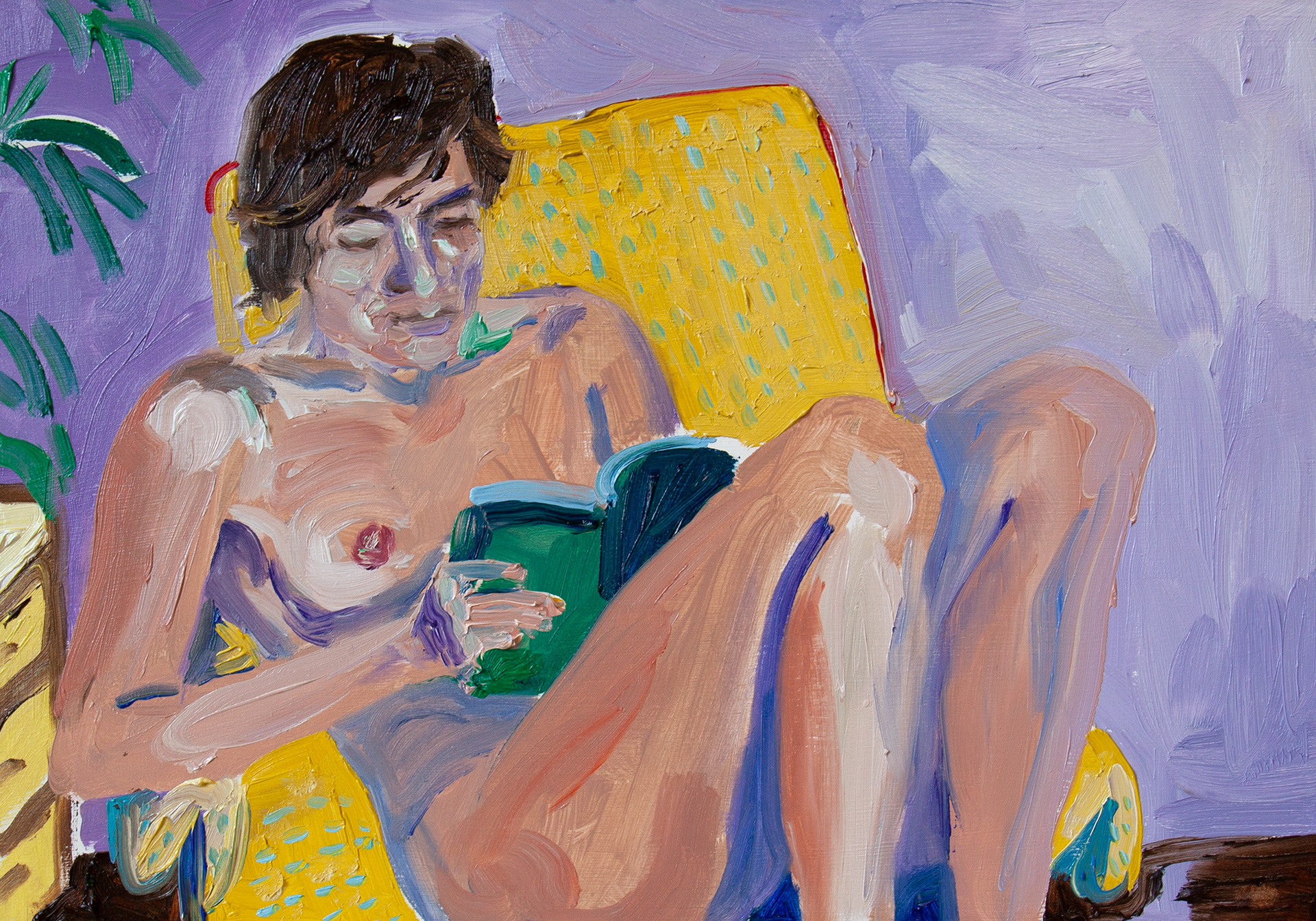 Girl Reading, oil on wood, 20,5 x 29,5 cm