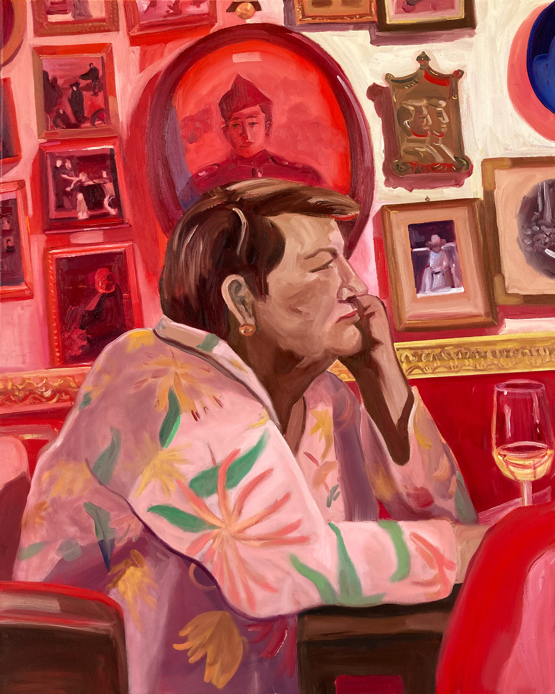 Cafe Leopold, oil on canvas, 70 x 90 cm