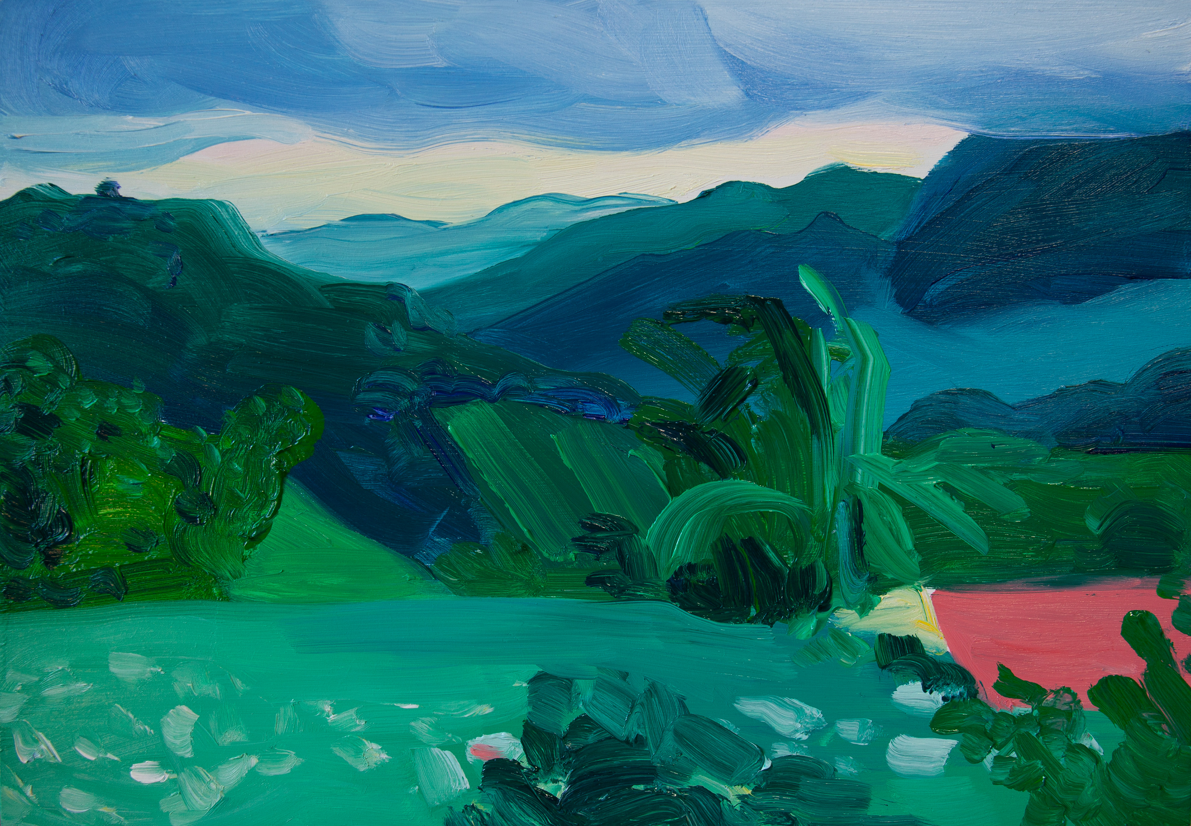 Blue Jungle, oil on canvas, 21 x 29,5 cm