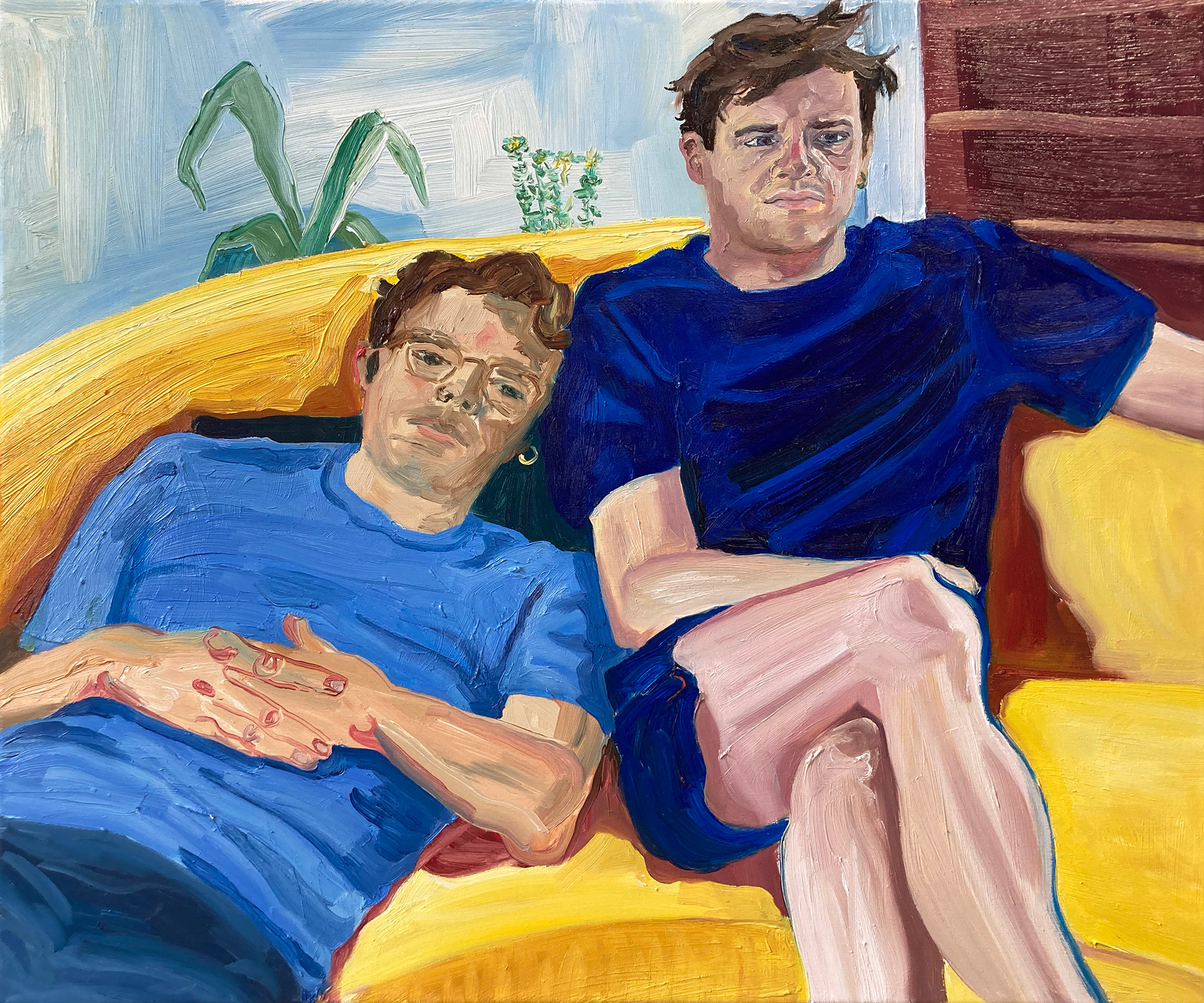Gert en Victor, oil on canvas, 50 x 60 cm