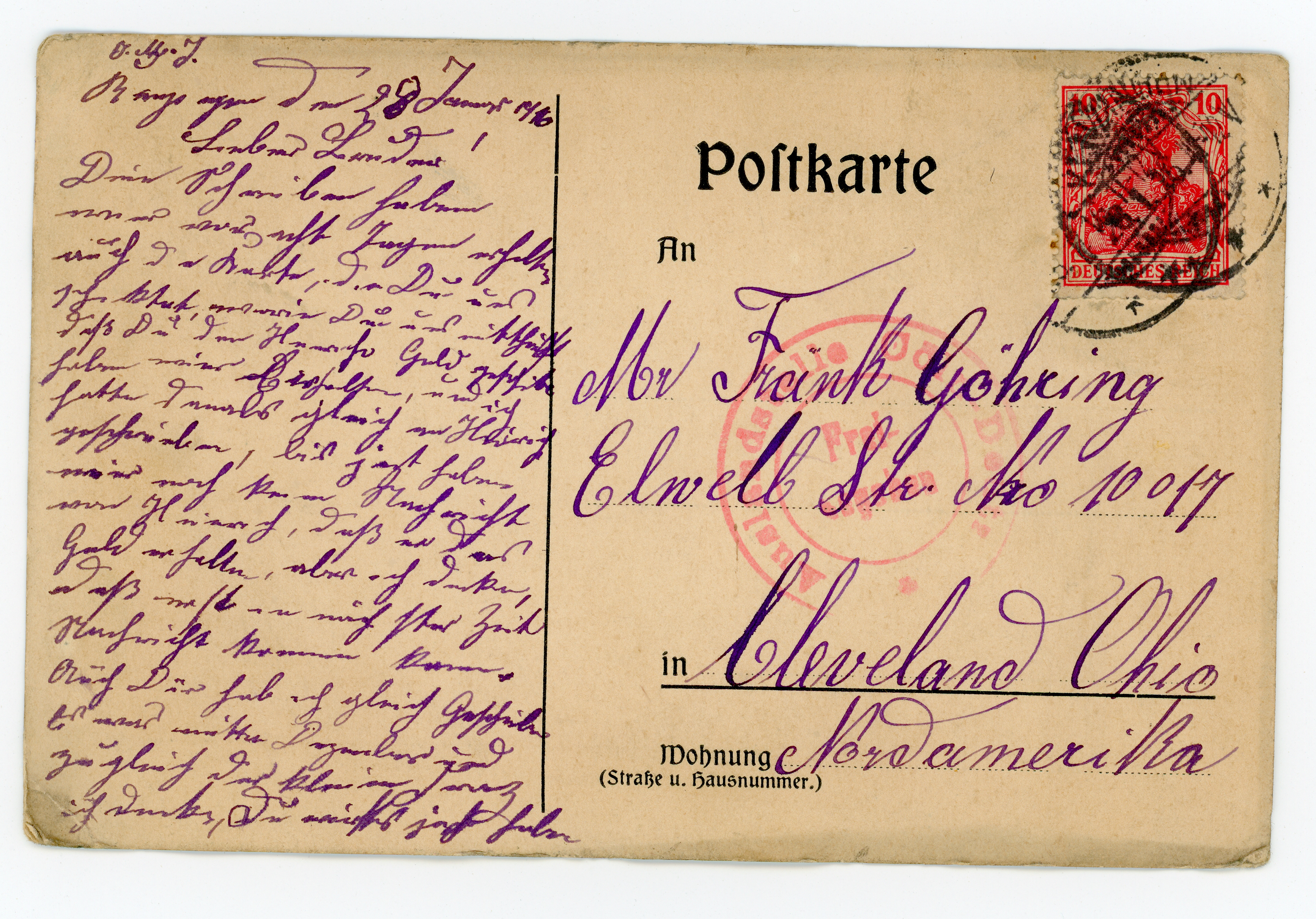 The postcard letter from Rosa