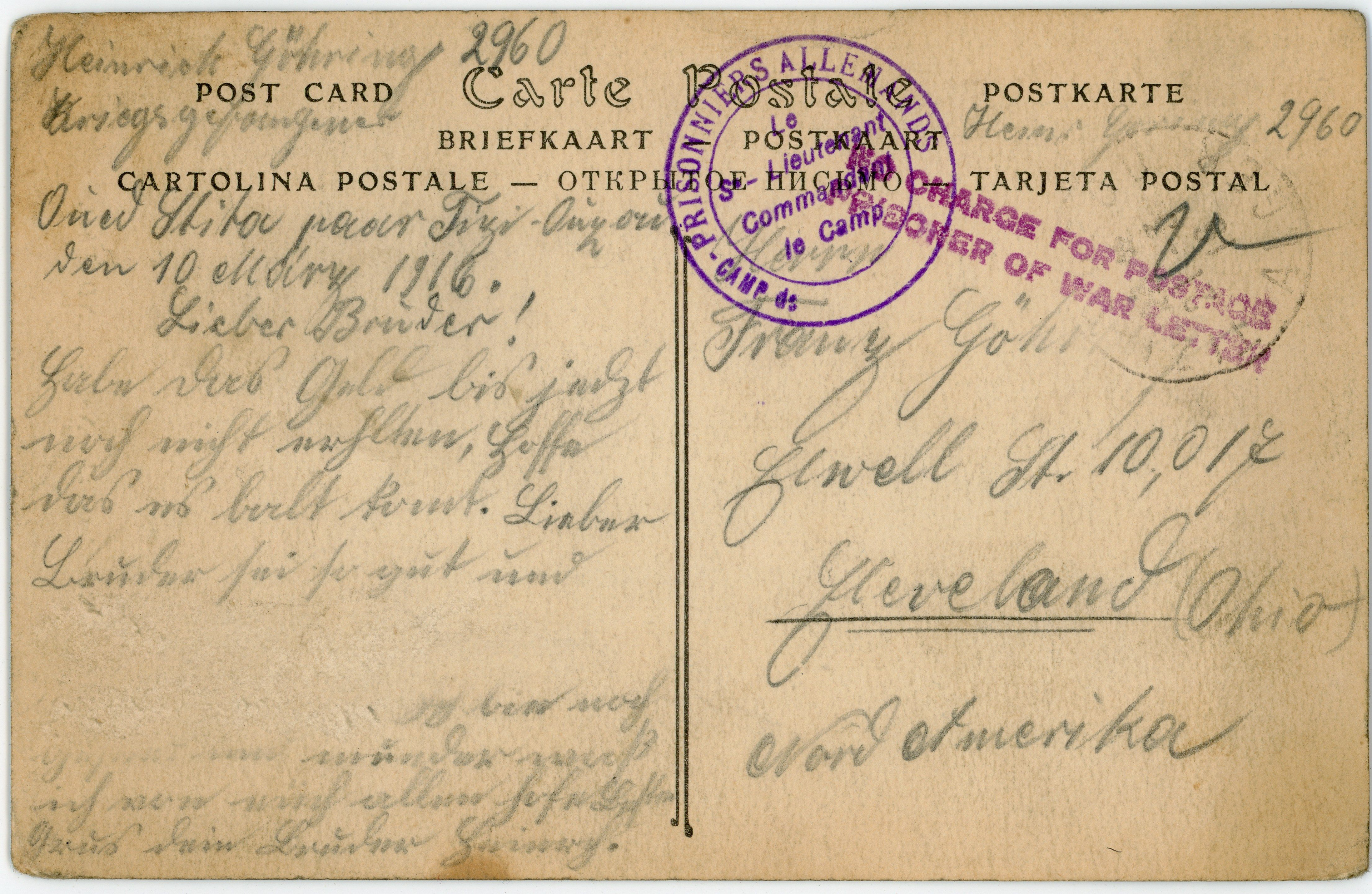 The backside of the Biskra postcard