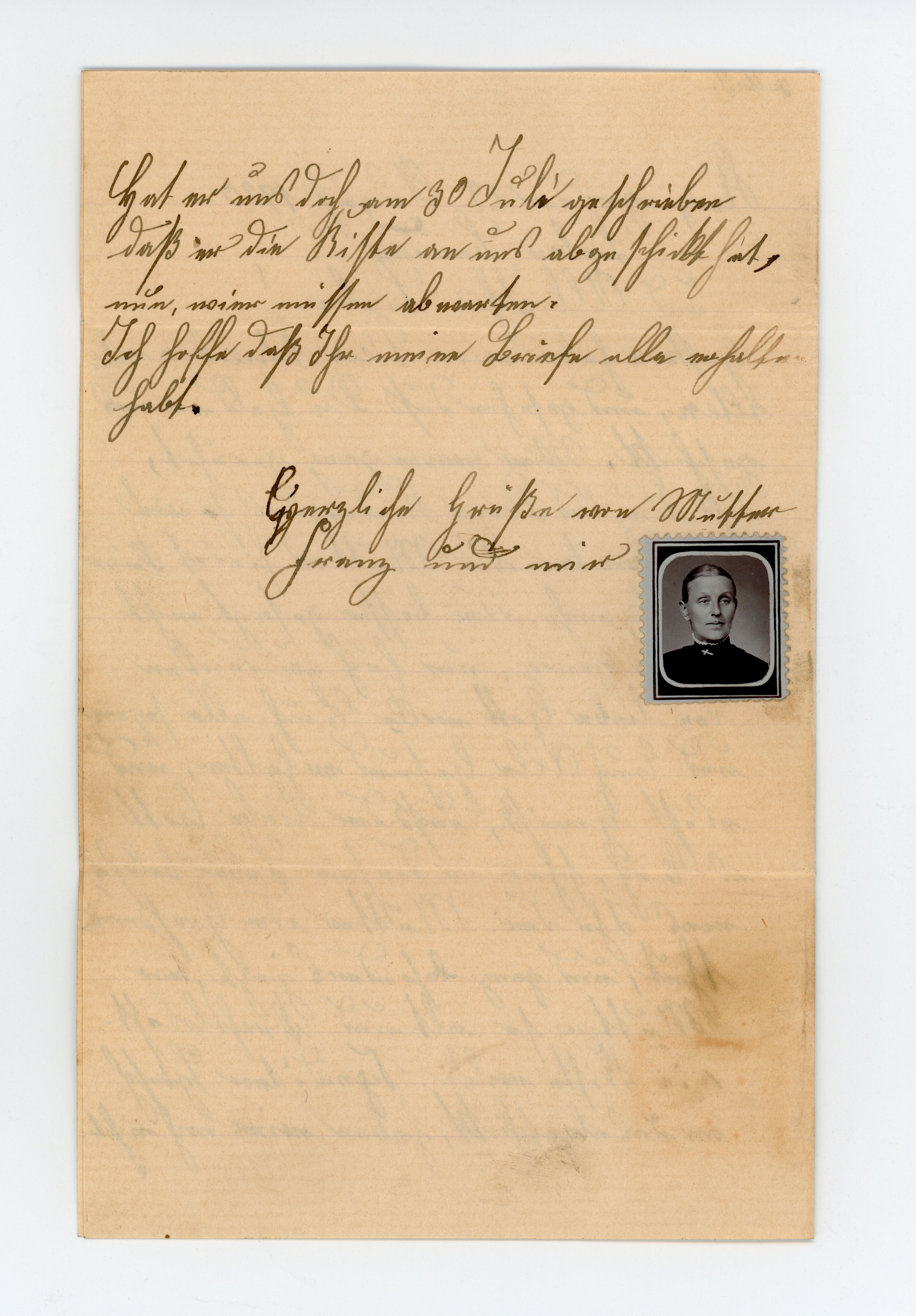Letter with stamp of Scary Lady