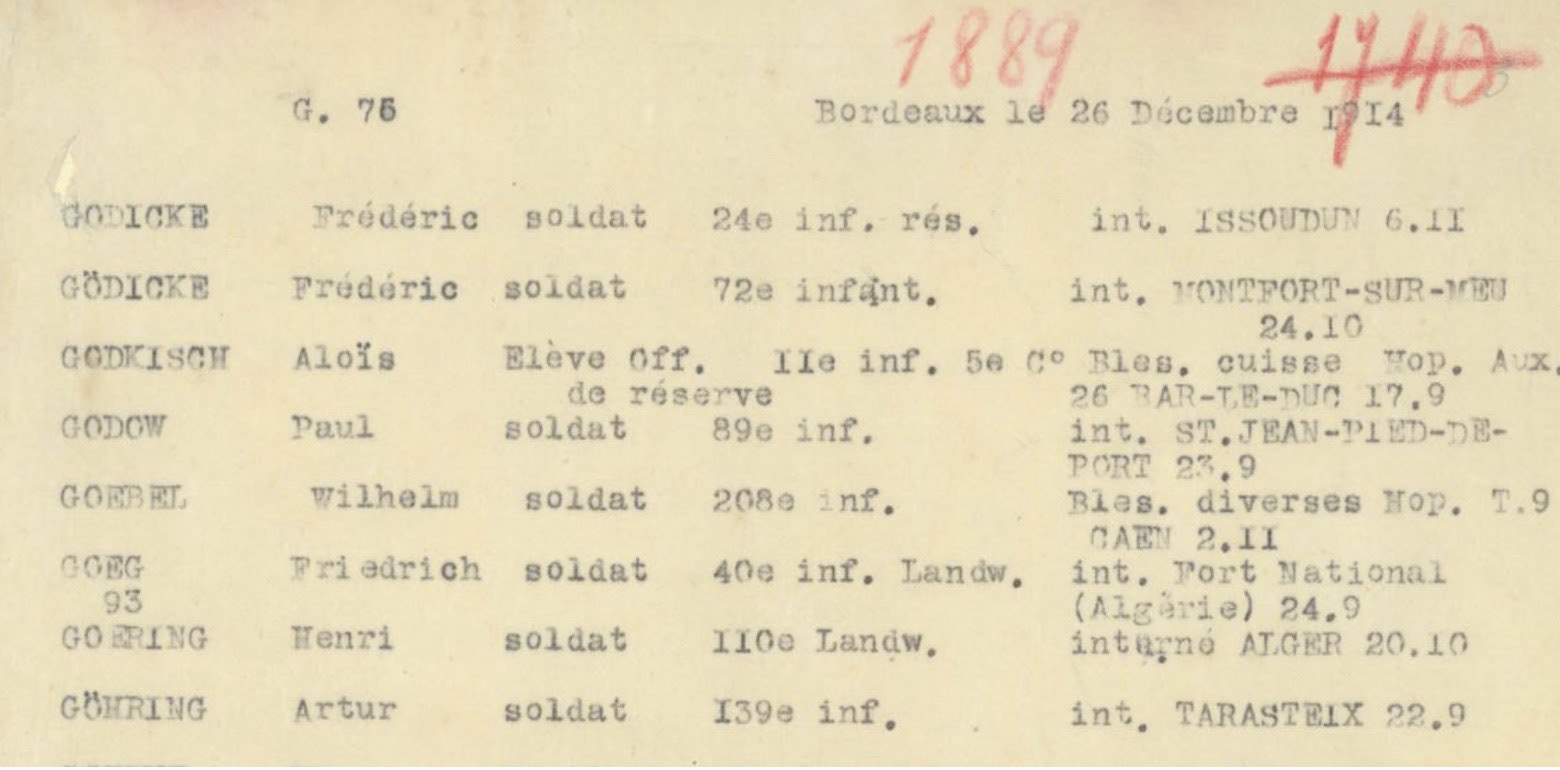 One of the ledger entries