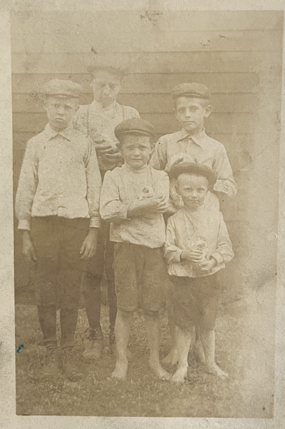 More rabbits! The back of this one says "John Griesmer's boys."