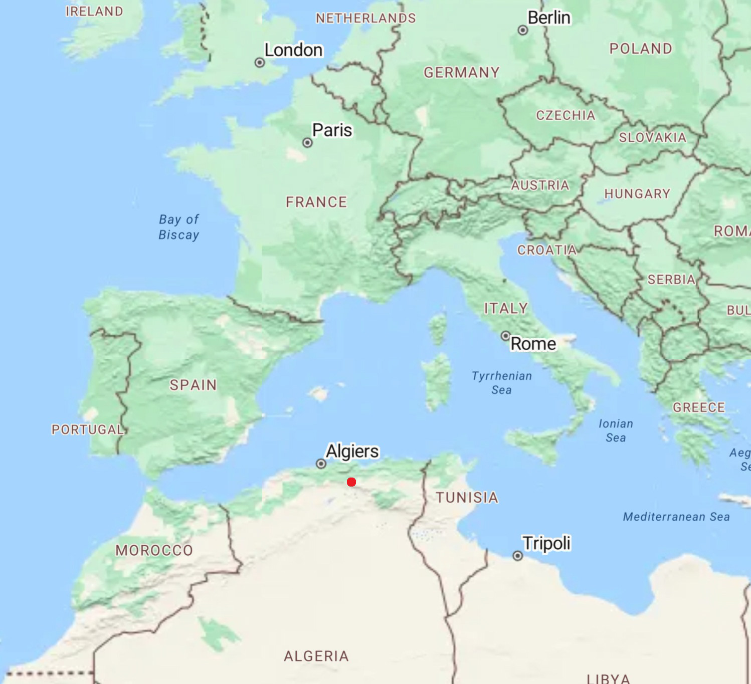 Heinrich was near the red dot