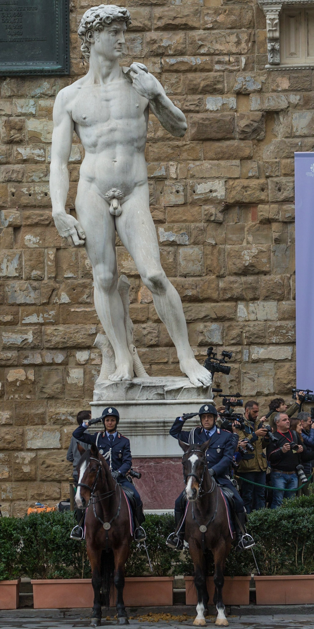 Michelangelo's David, Piazza della Signoria, Florence, Italy
