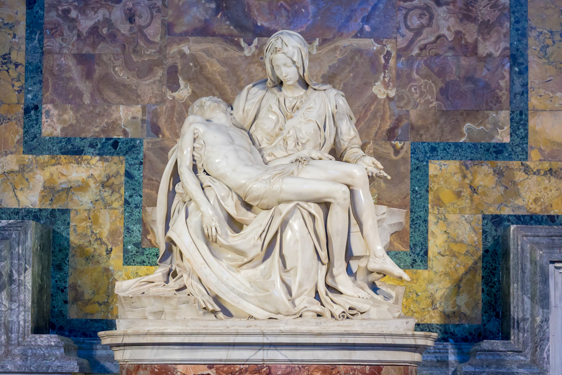 Michelangelo's Pieta, St Peter's Basilica, Rome, Italy
