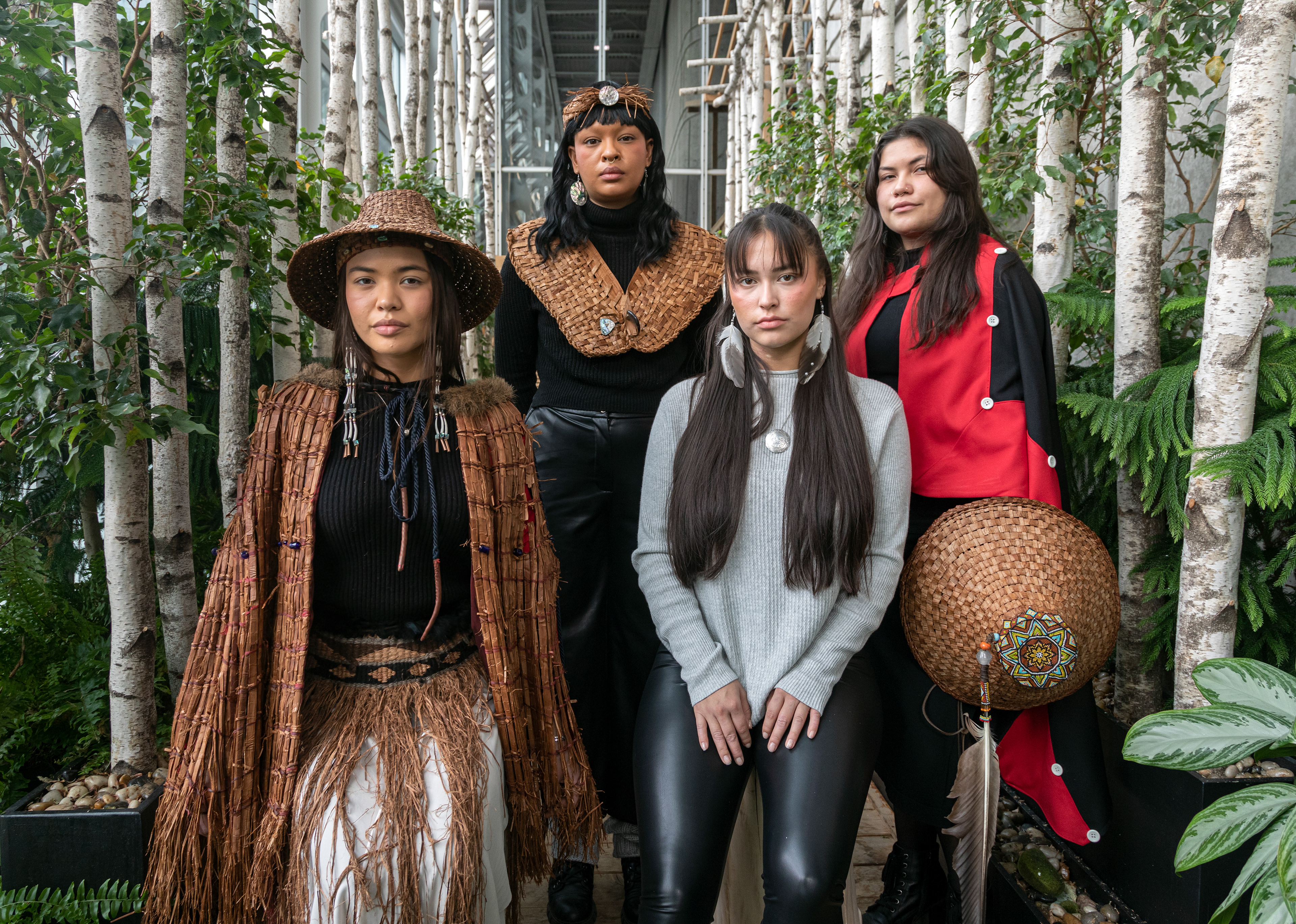 Activists from the Tla'amin nation, the Muskrat Collective. 