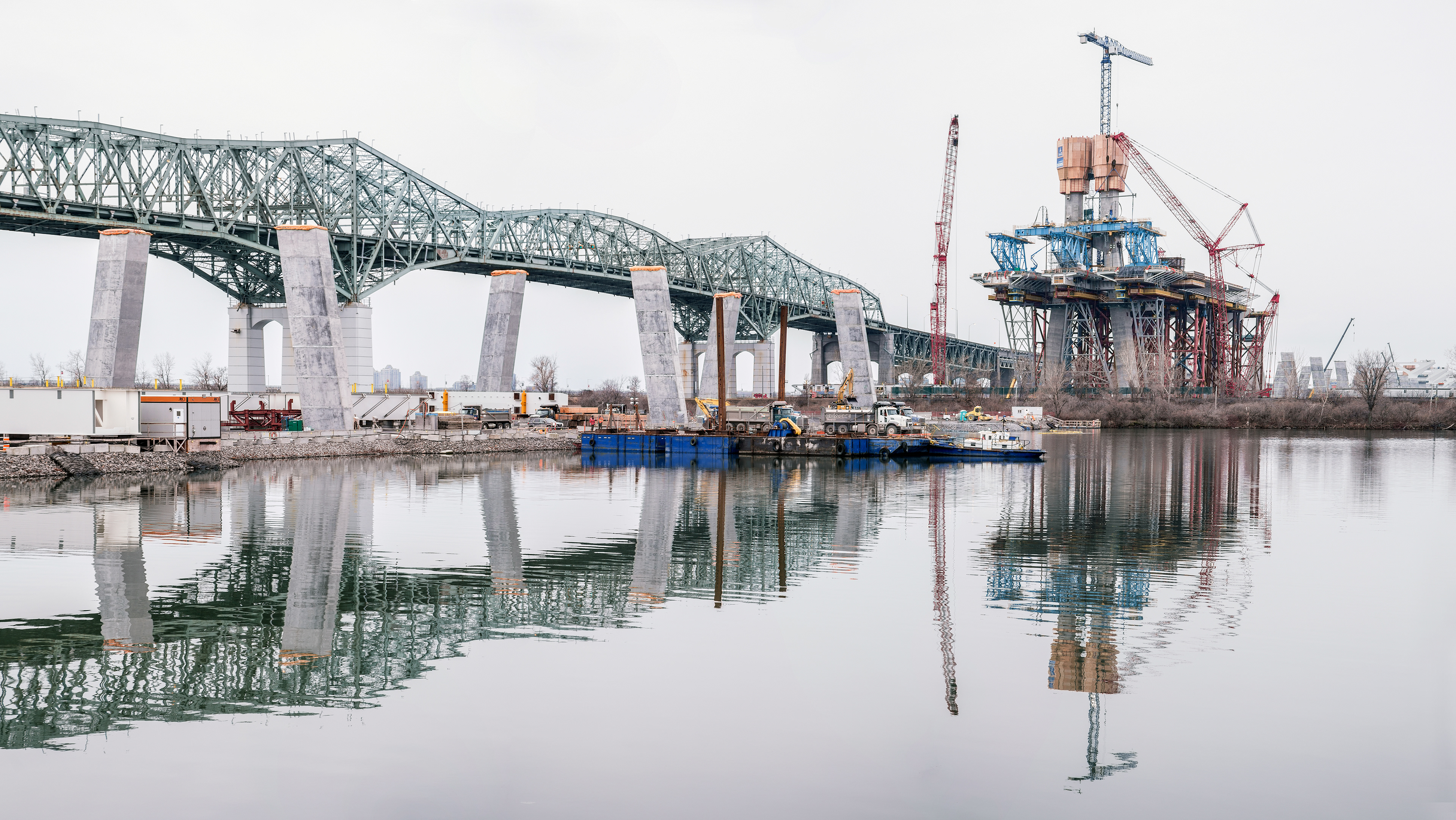 Construction of the new Pont Champlain, Montréal 2018