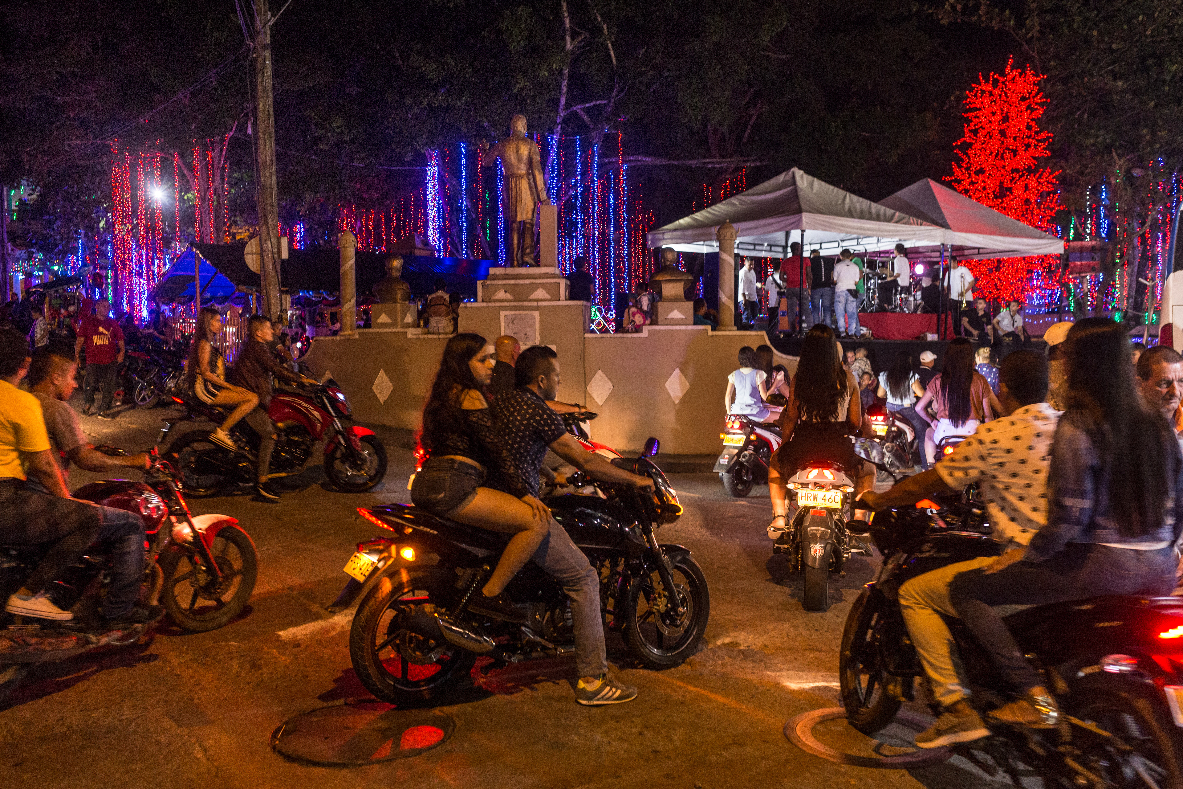 Friday night in the centre of Segovia, December 2018