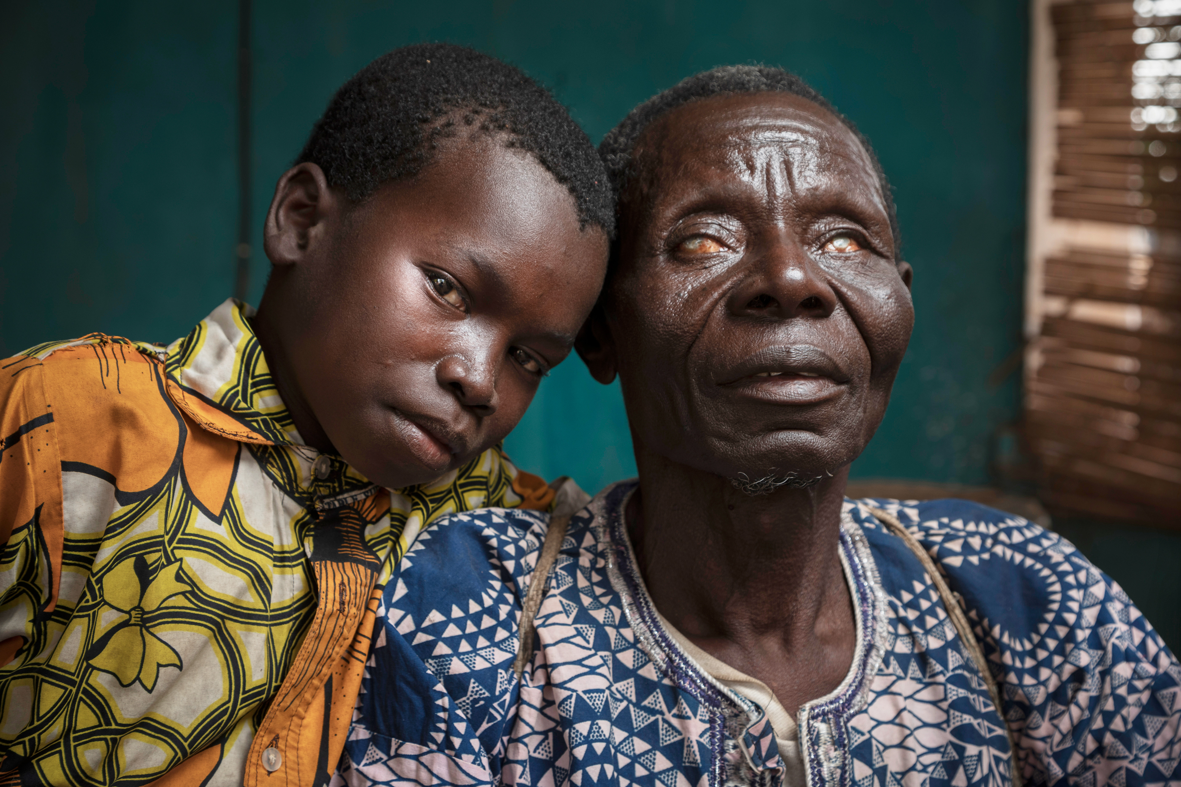 The child leading the blind in Central African Republic