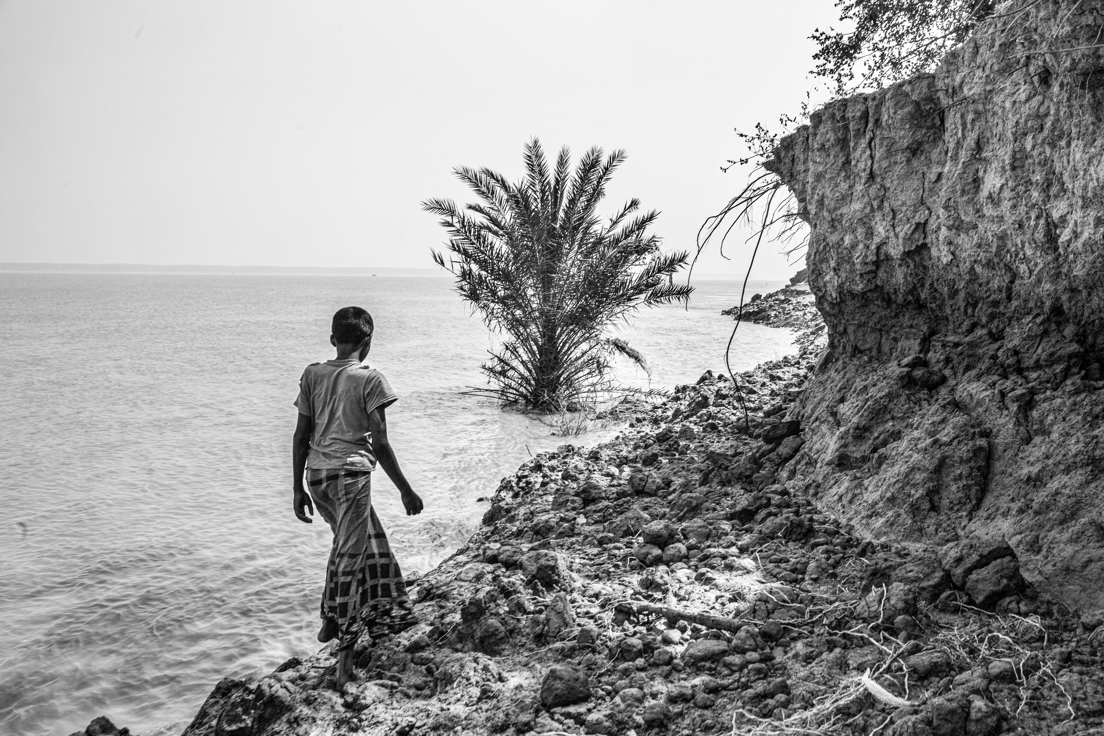 Erosion on the shore of Manpura Island, Bangladesh, February 2019