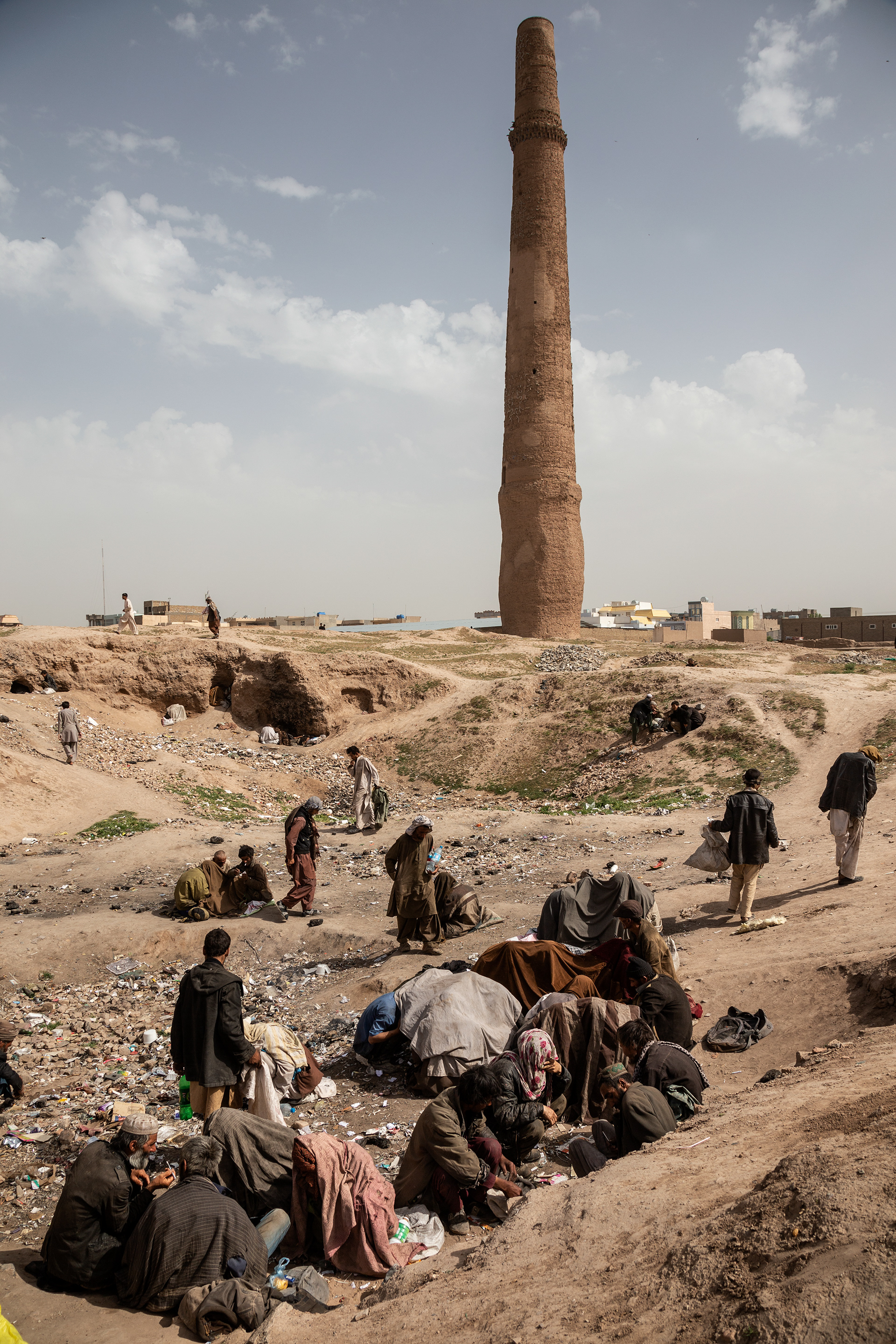 Heroin addicts in Herat, 2016
