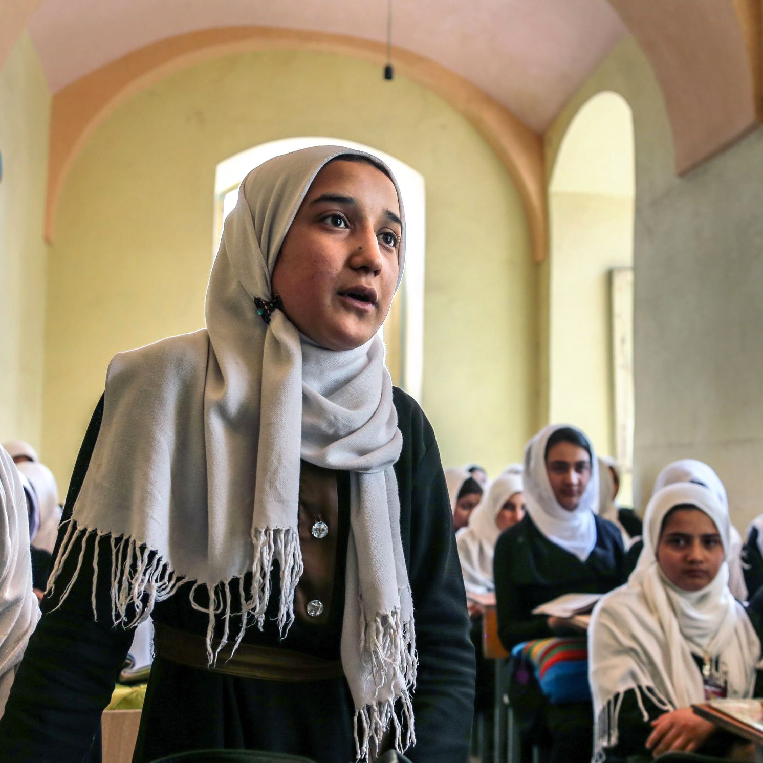 girls in school, Jalalabad, 2002