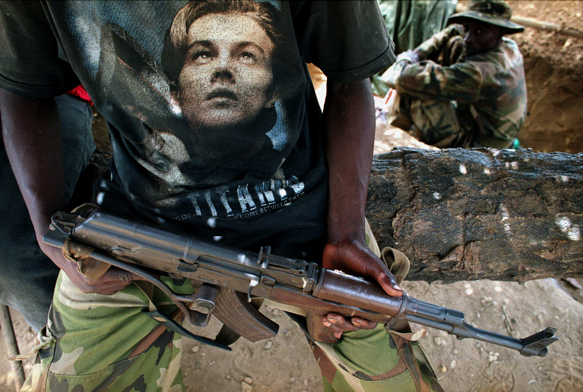 A checkpoint near Makeni, Sierra Leone, April 2001