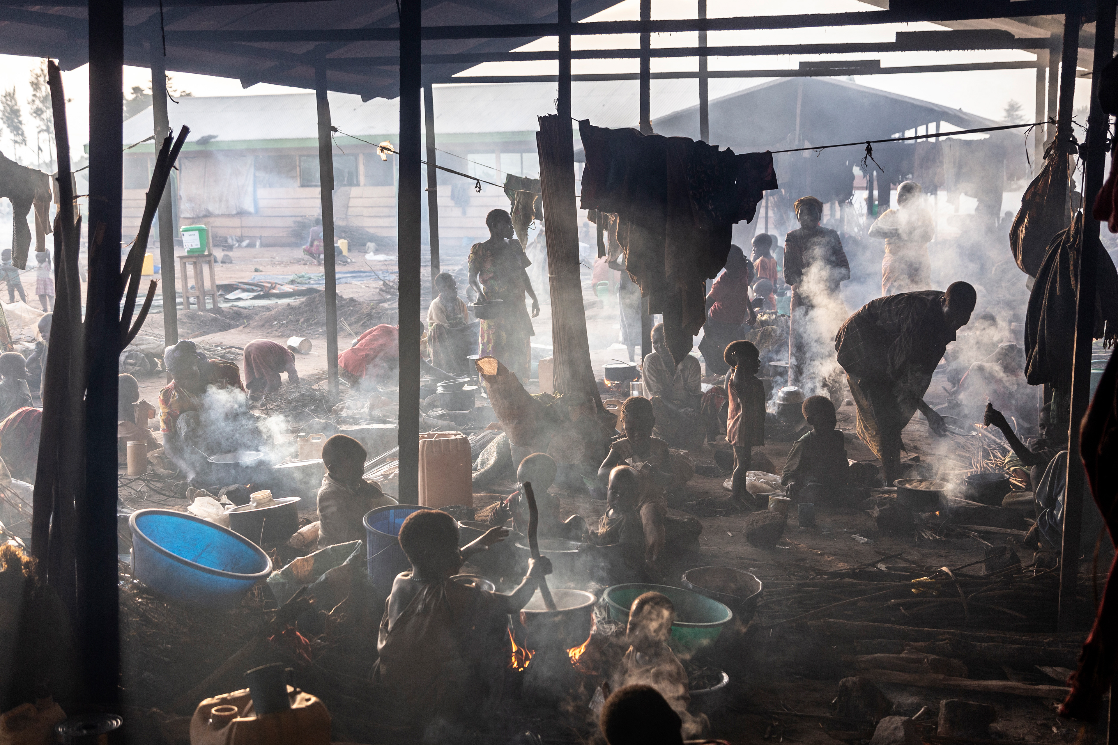 Thousands of IDPs live around the church in Drodro, using it as a sanctuary from the violence that has drvien them from their villages. 