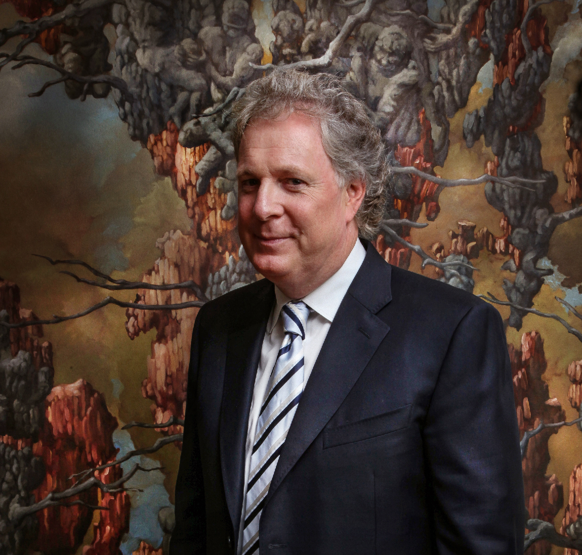Jean Charest, Premier of Quebec, in his office. 