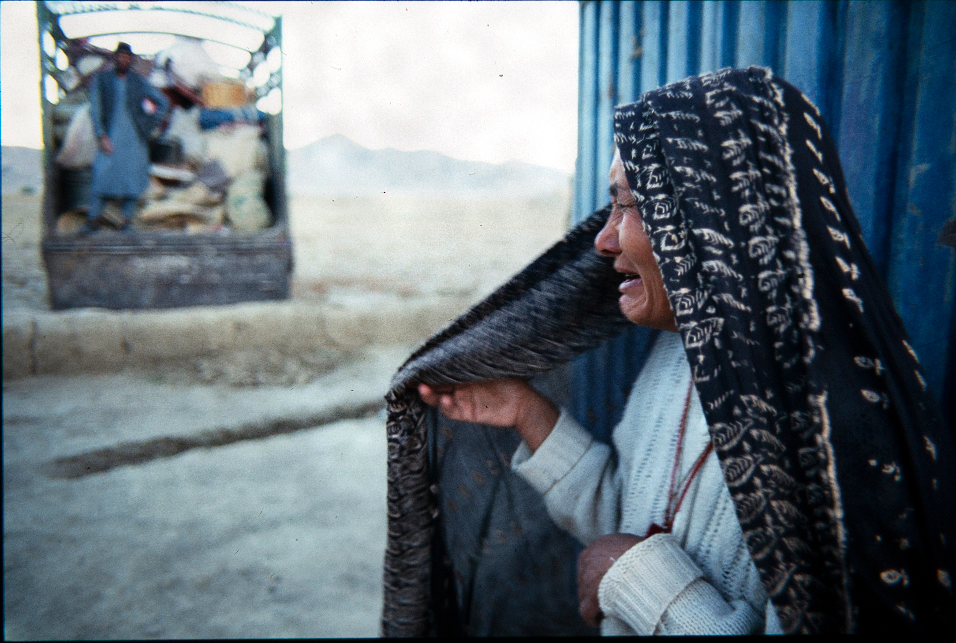 Fleeing the fighting near Bedak, 1996