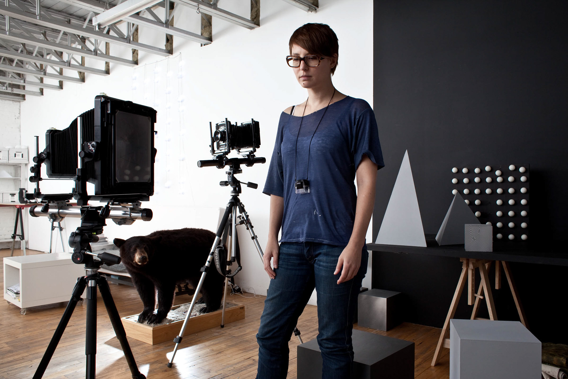 Lens-based artist Jessica Eaton in her studio