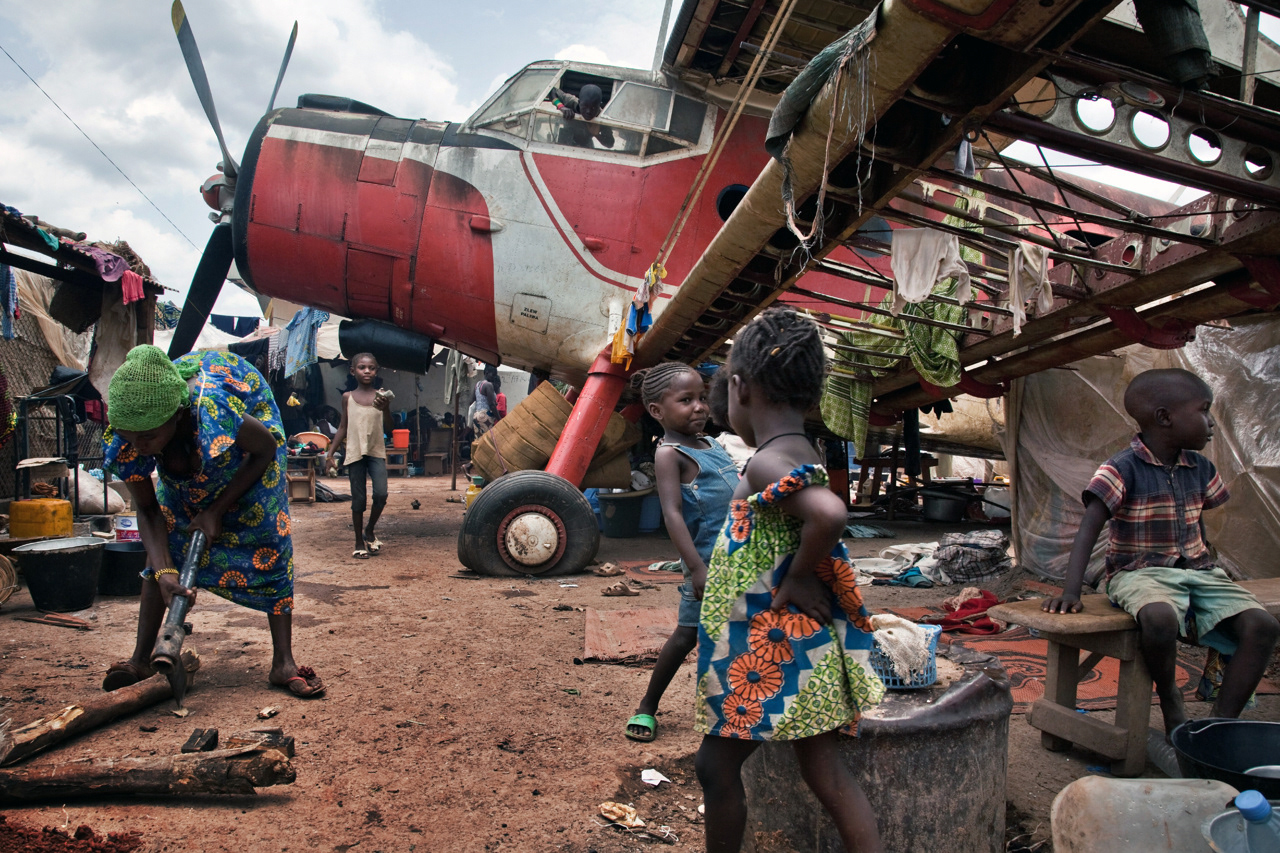 April, 2014 Displaced by the fighting, Central African Republic