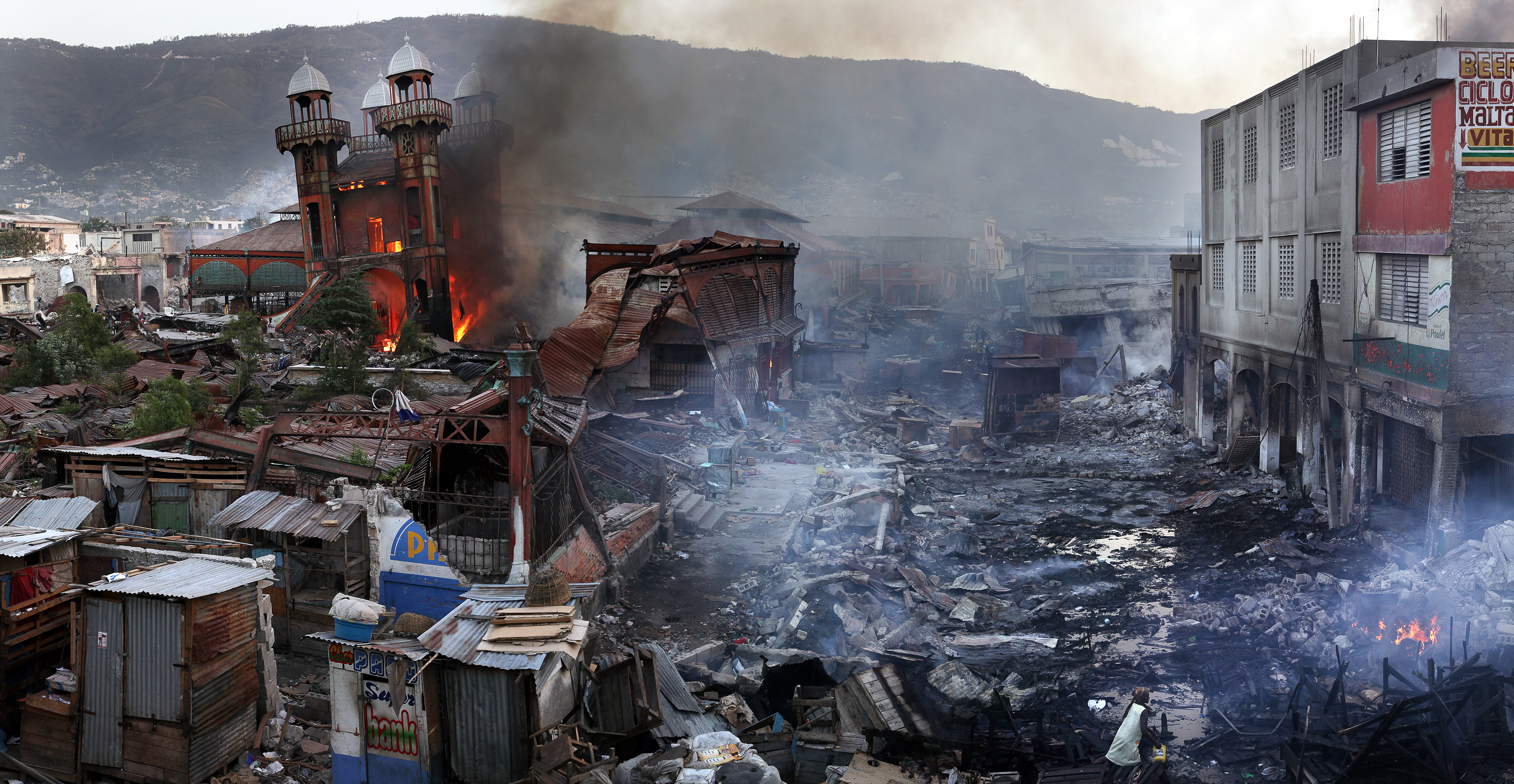 The collapse of the Iron Market, Port-au-Prince, January 2010
