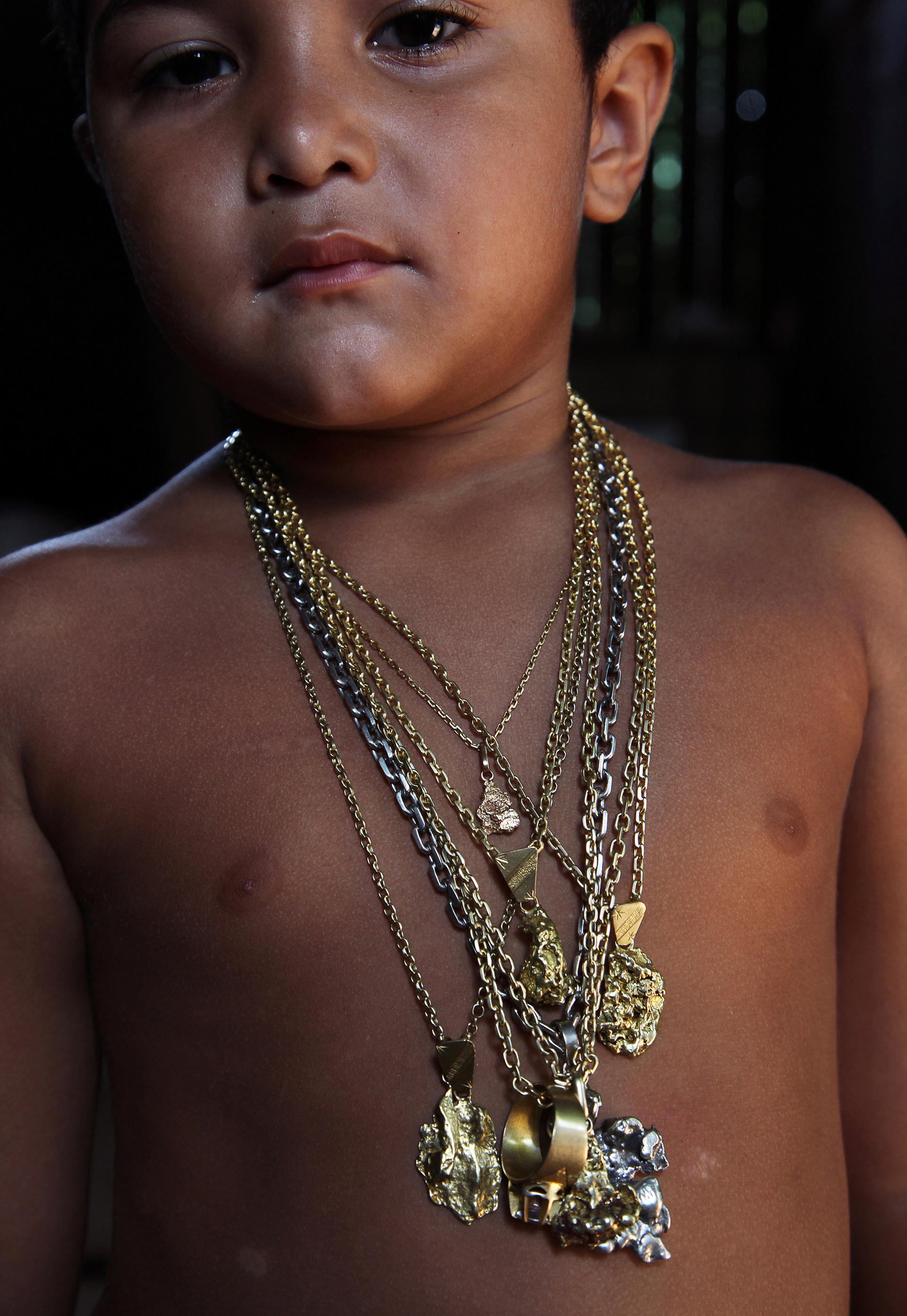 The son of a gold prospector, Para State, Brazil, December 2009