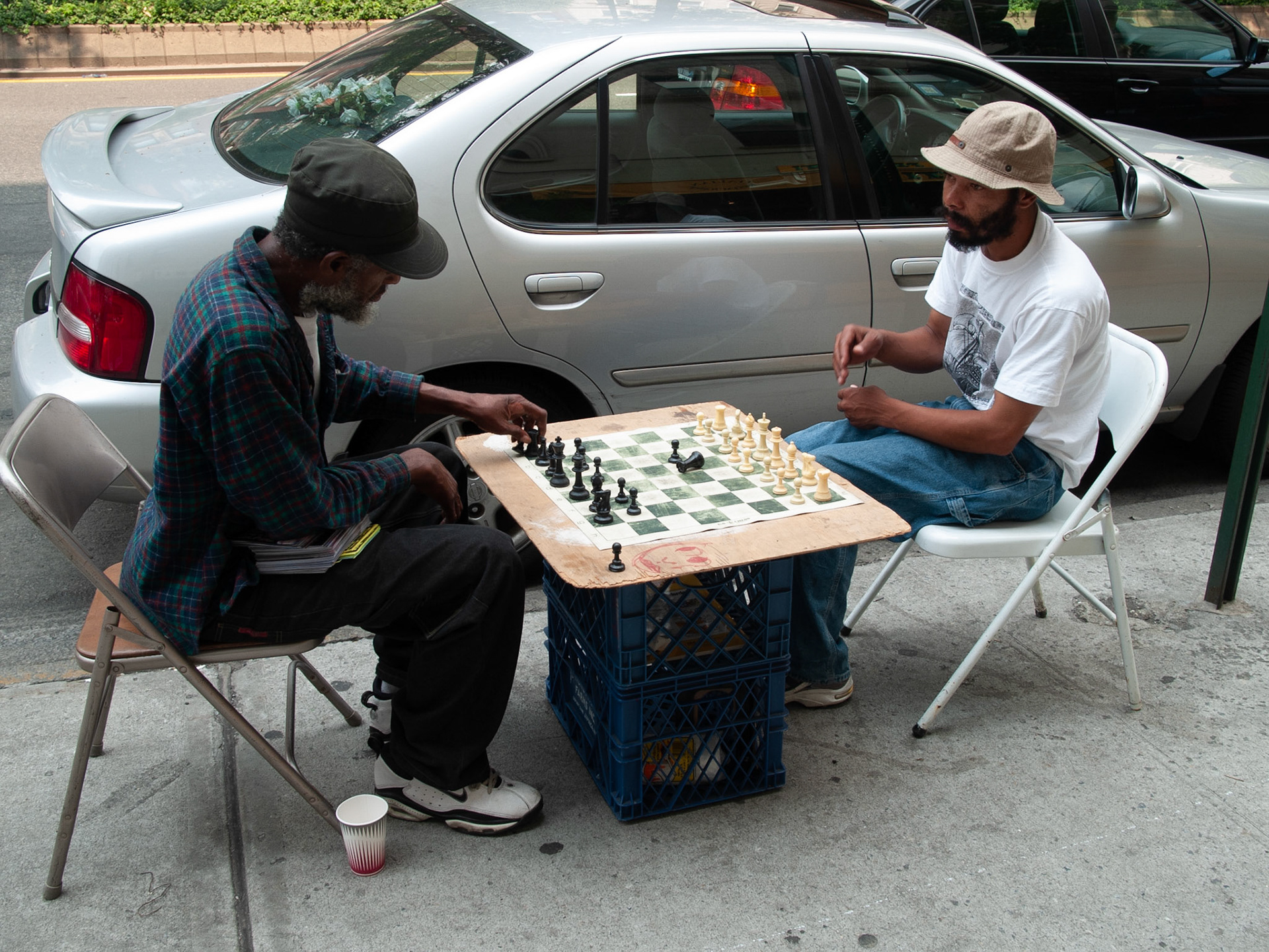 Street chess, New York City, June 2004.