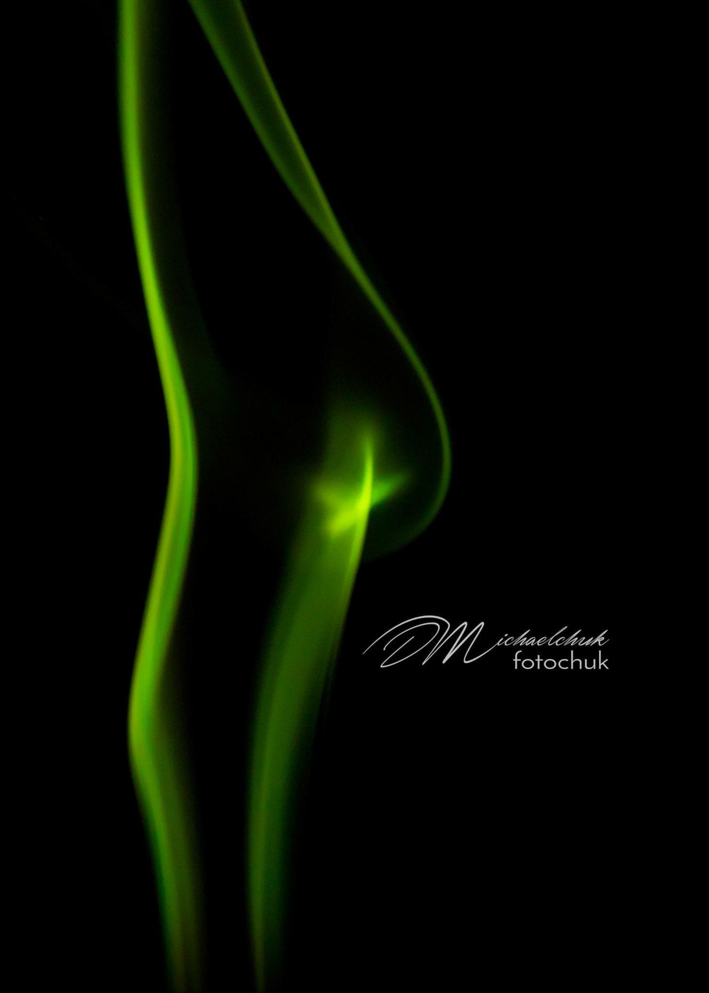 This smoke is processed as green in color.  I personally see a pregnant form when I look at it.  What do you see?