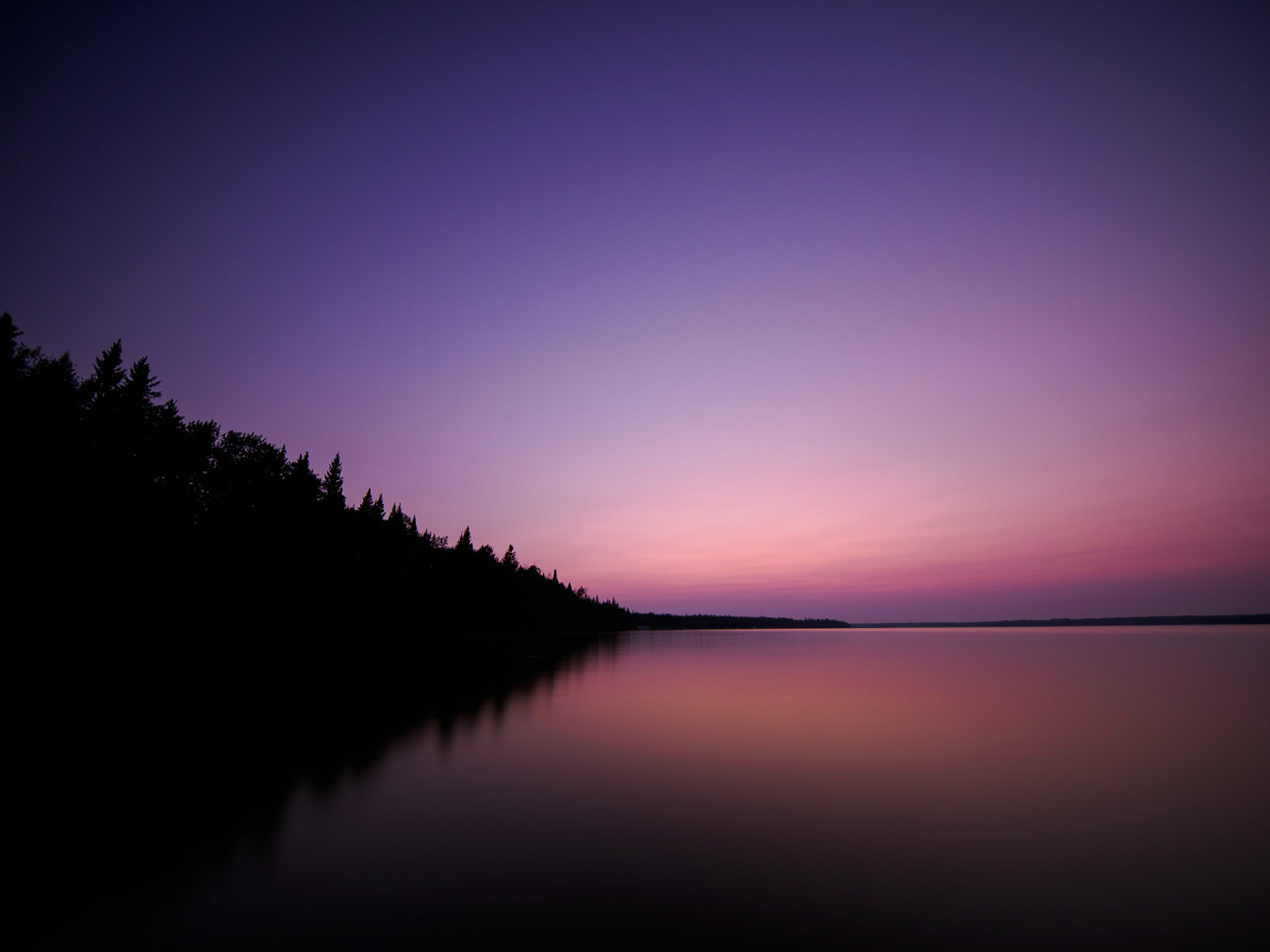 Late August Dusk Skeleton Lake Alberta