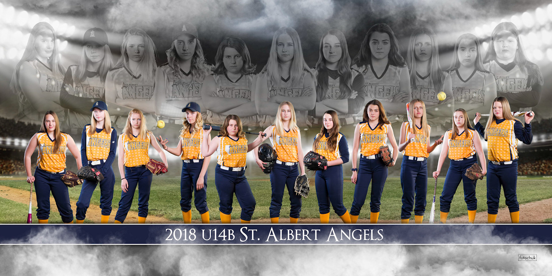 This is the banner image created for the most awesome 2018 U14B Angels.