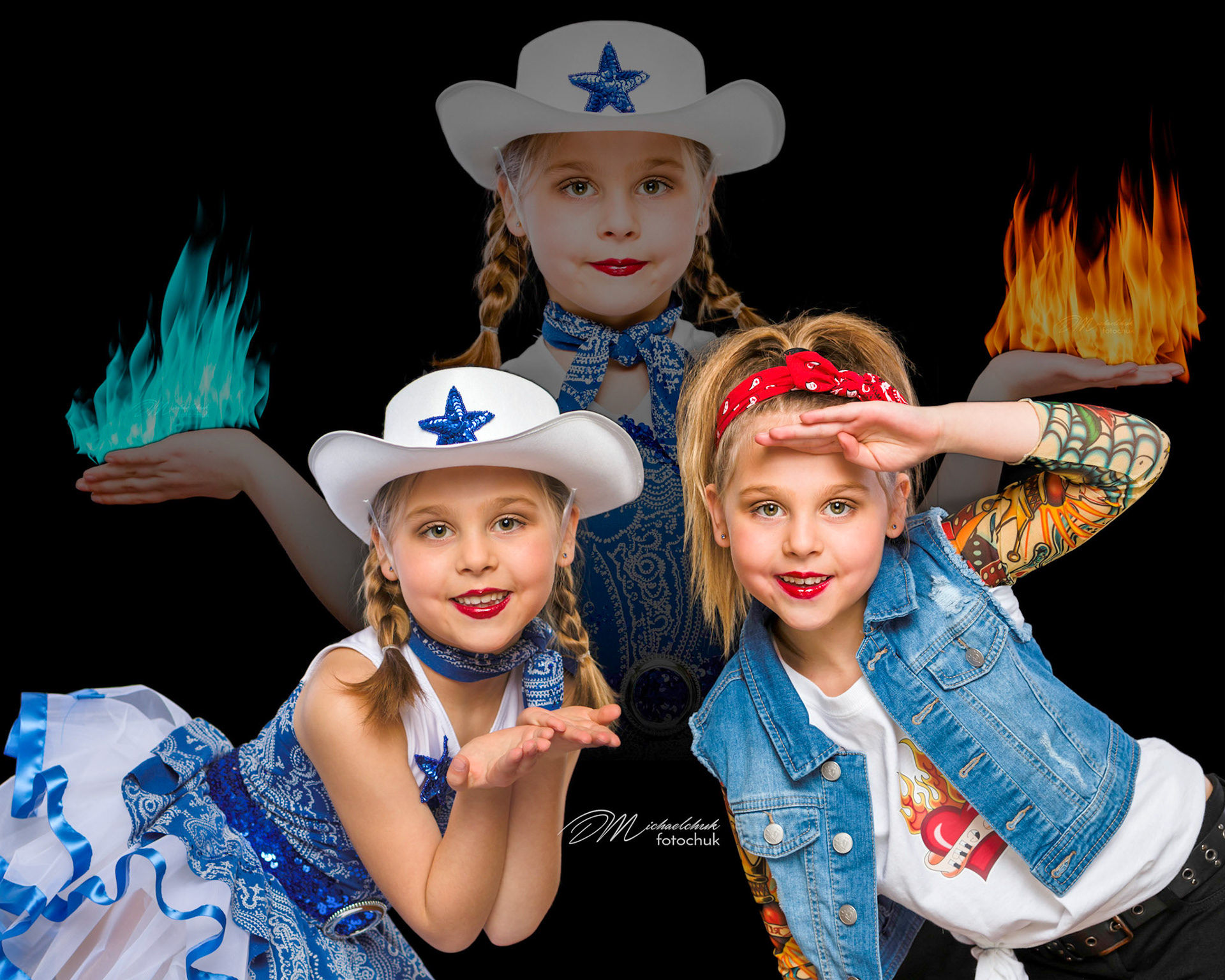 Having lots of fun creating this composite image of Miss M.