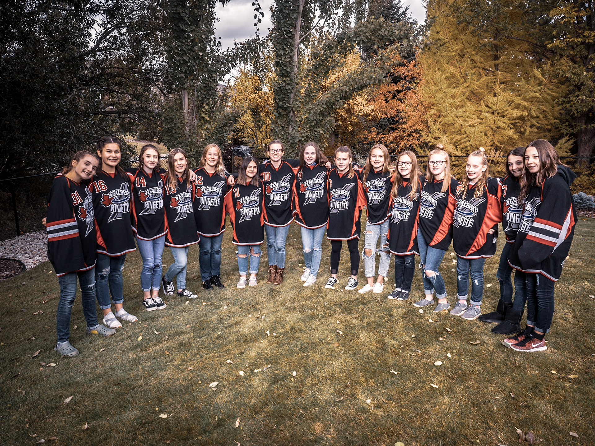 Sample Team Ringette Photos from 2018-19 U14A St Albert Edge