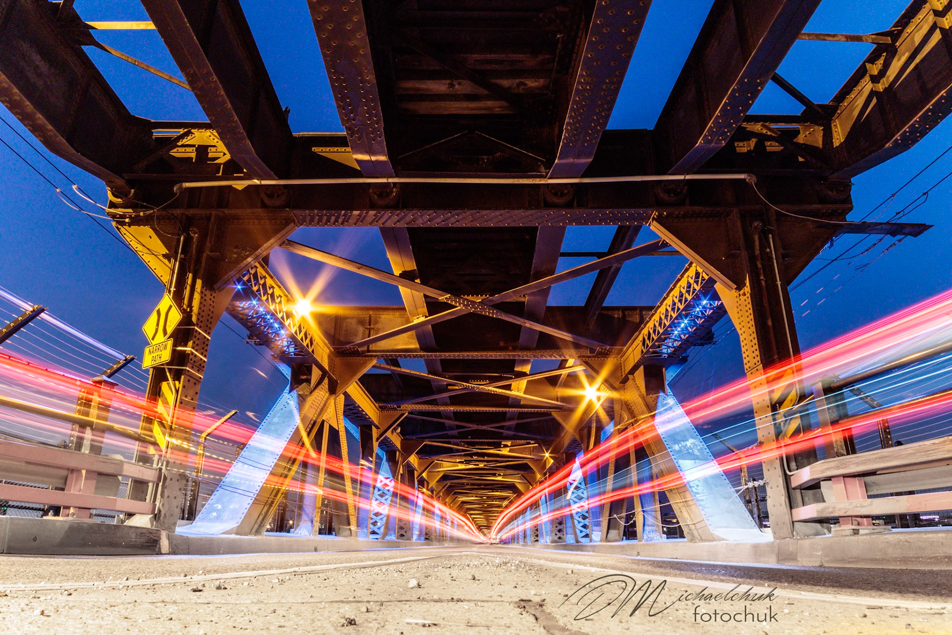 Some shots of car light-trails from the highlevel bridge in Edmonton.