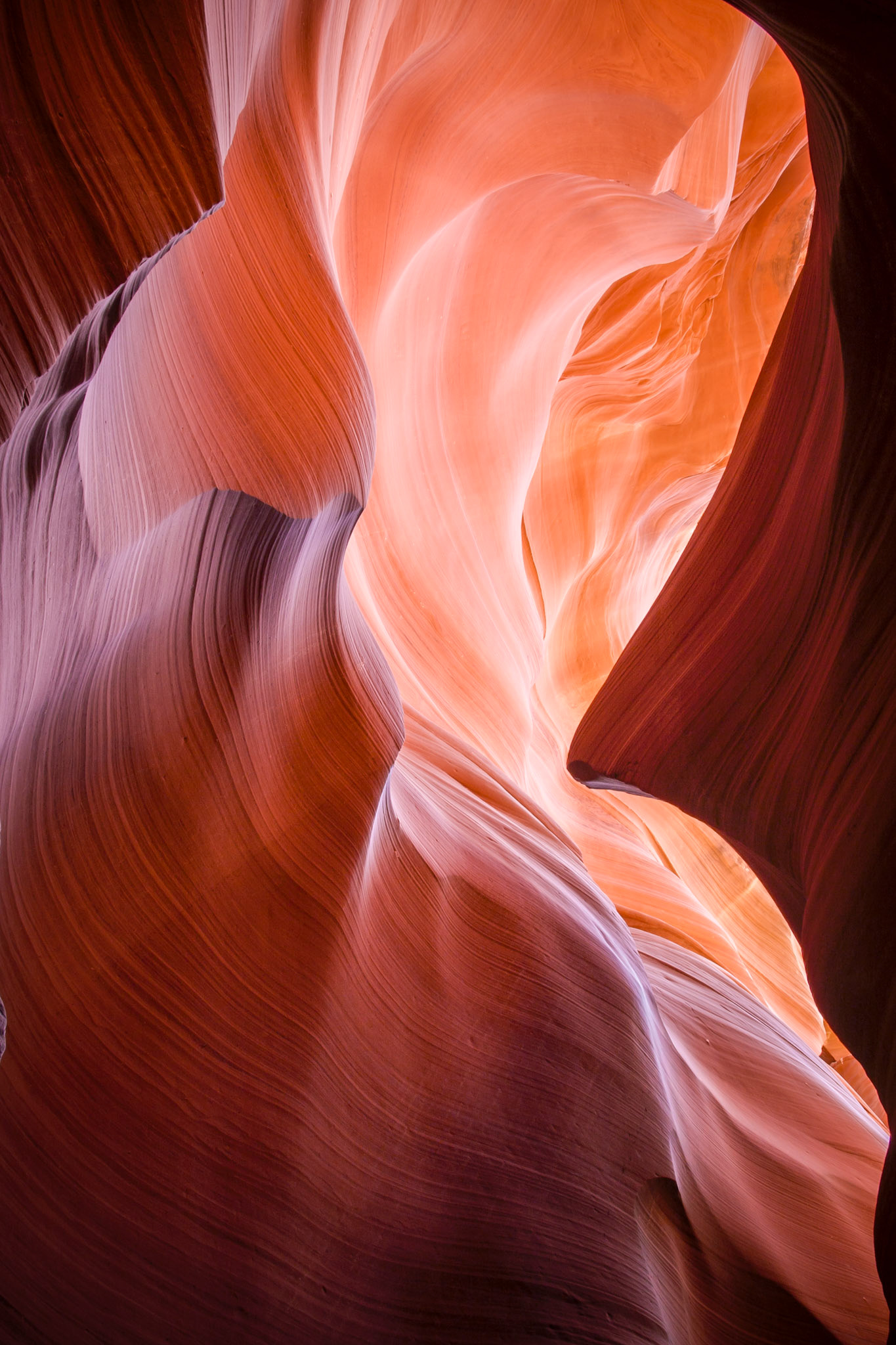 The textures and colors almost swirl and appear like waves in a spiral.  At least that’s what I see.