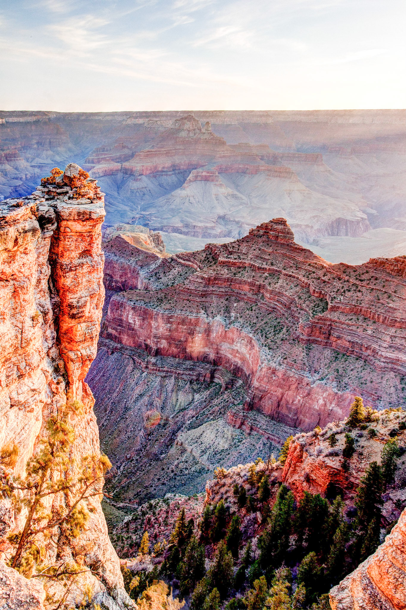 This shot is of the Grand Canyon early morning processed in black and white.