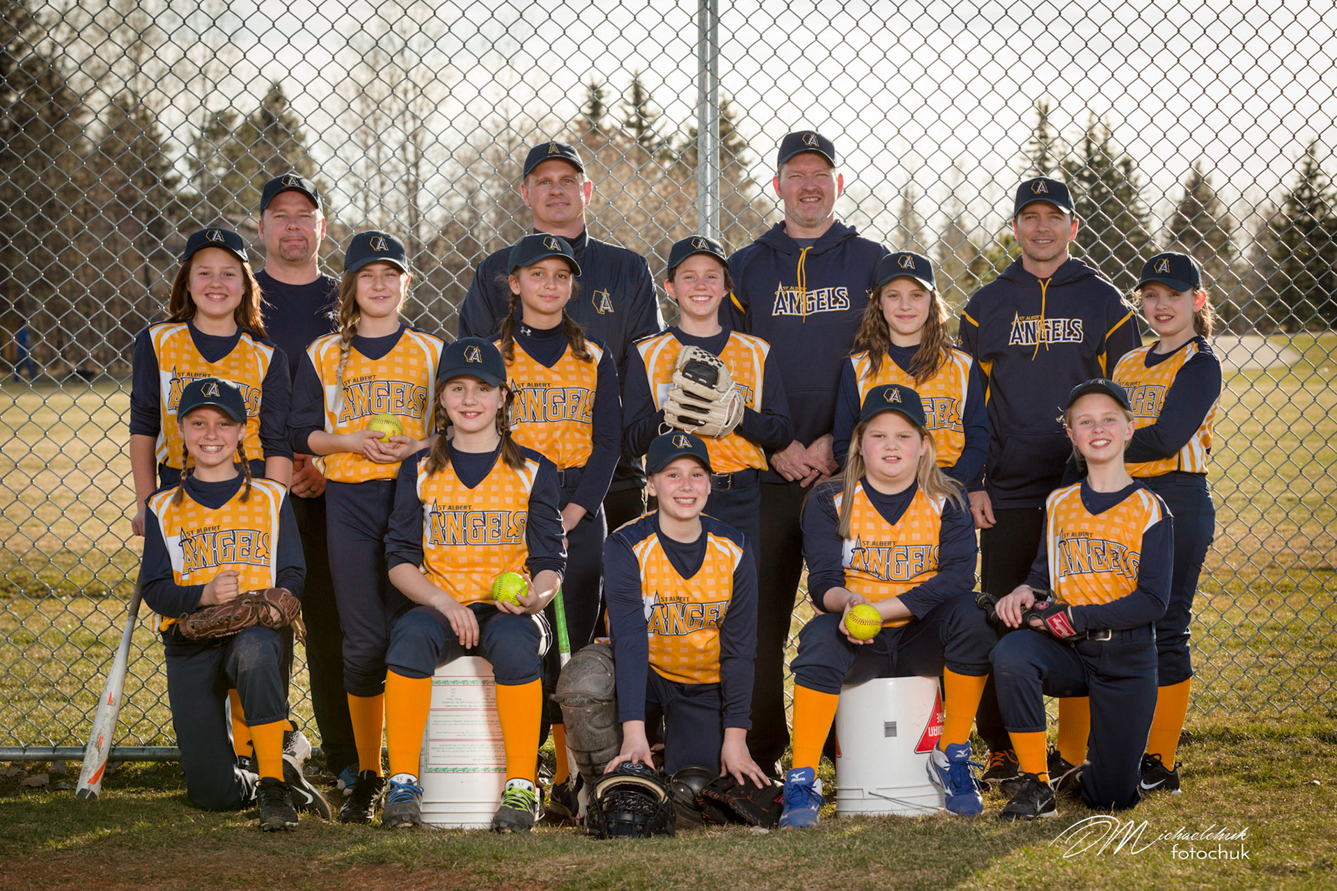 Some of the team photos from the 2017 U12B Angel's fastball photo shoot.