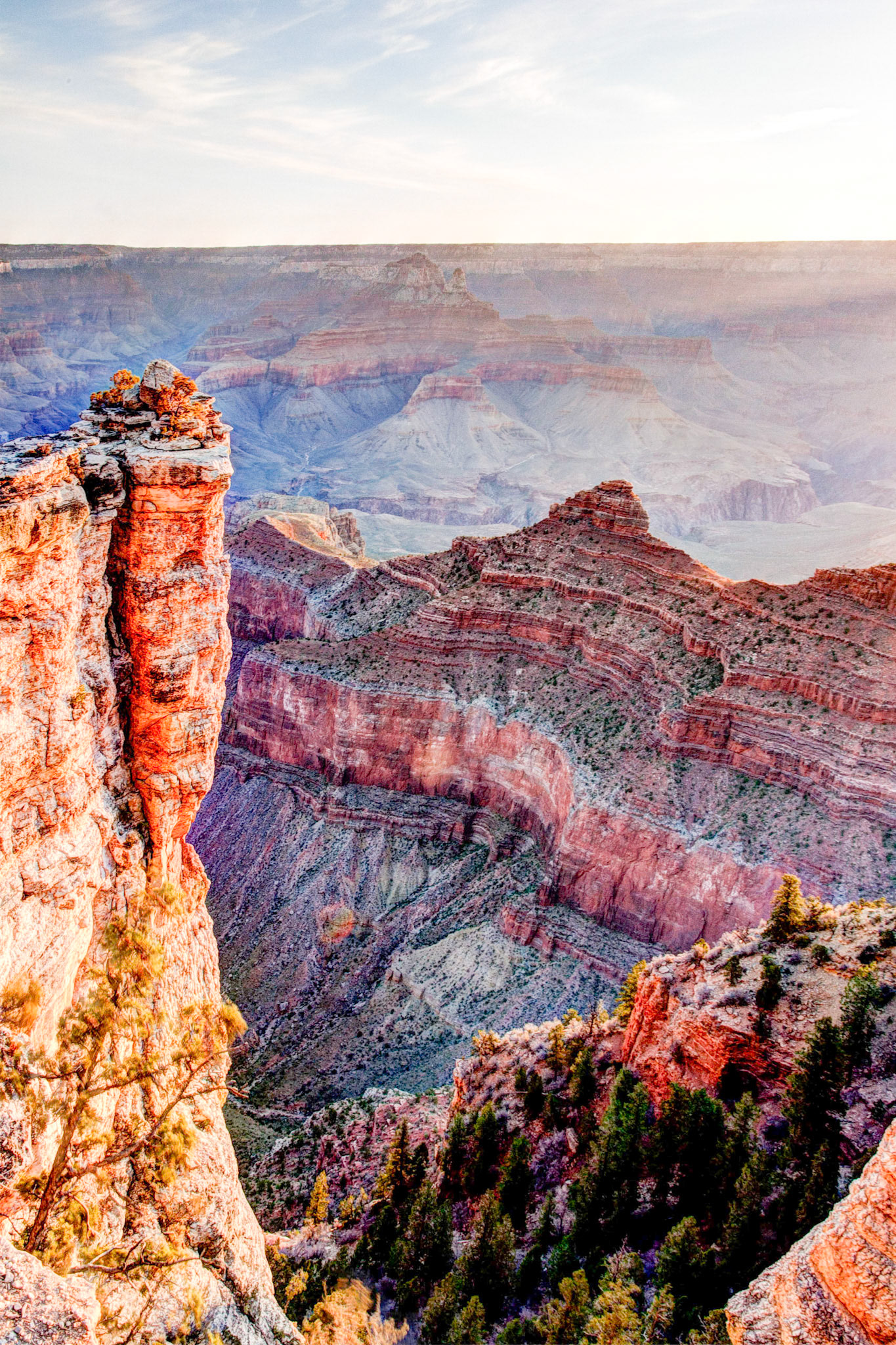 This shot is of the Grand Canyon early morning processed in black and white.