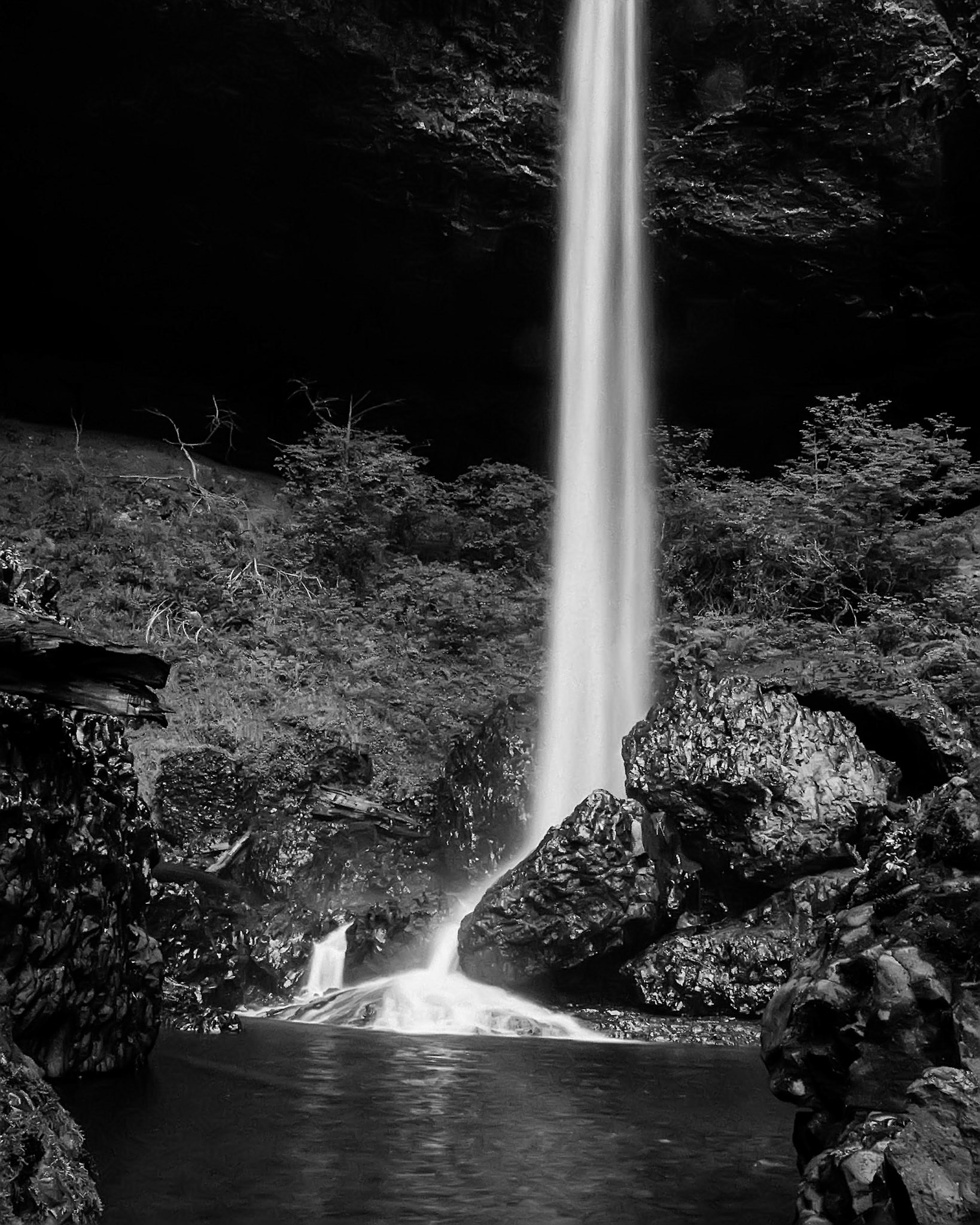 This shot is the bottom of the north silver falls hitting the creek bed in Oregon.
