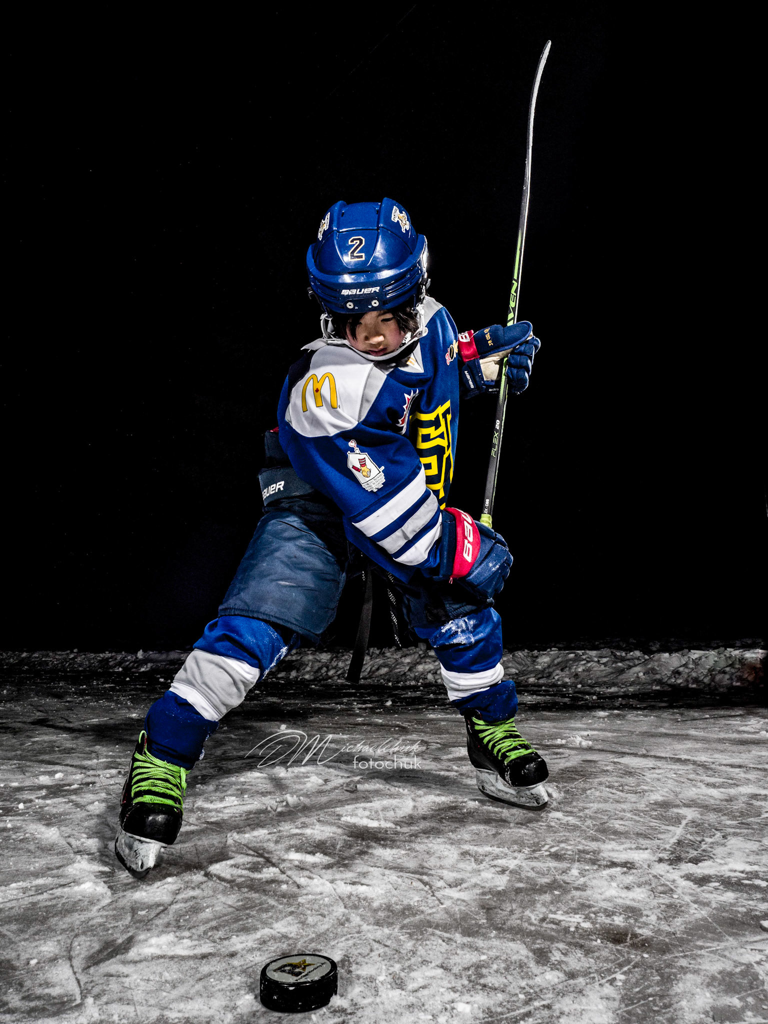 Some samples from the custom outdoor on ice hockey session.