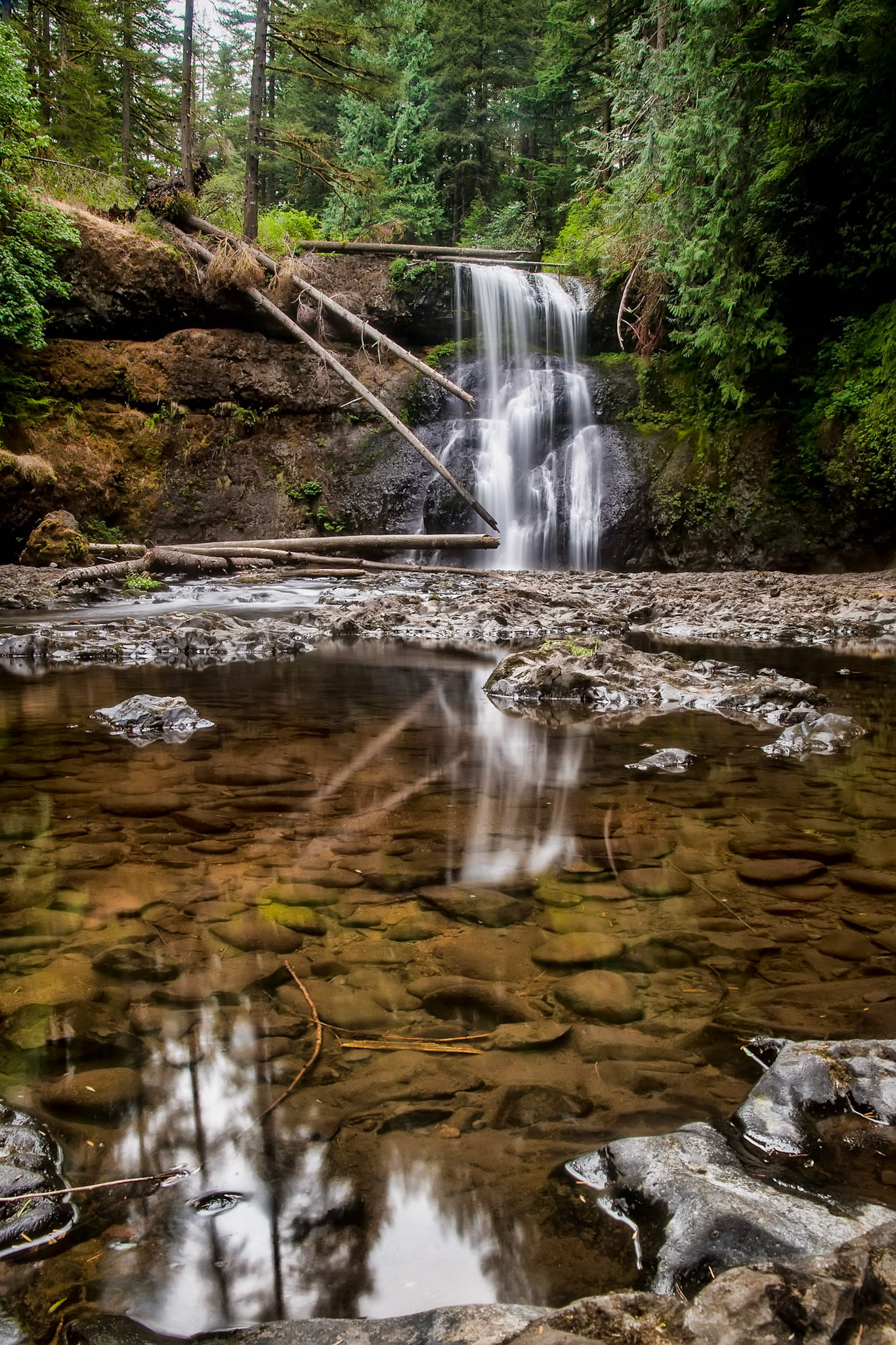 This is upper north silver falls in Oregon.