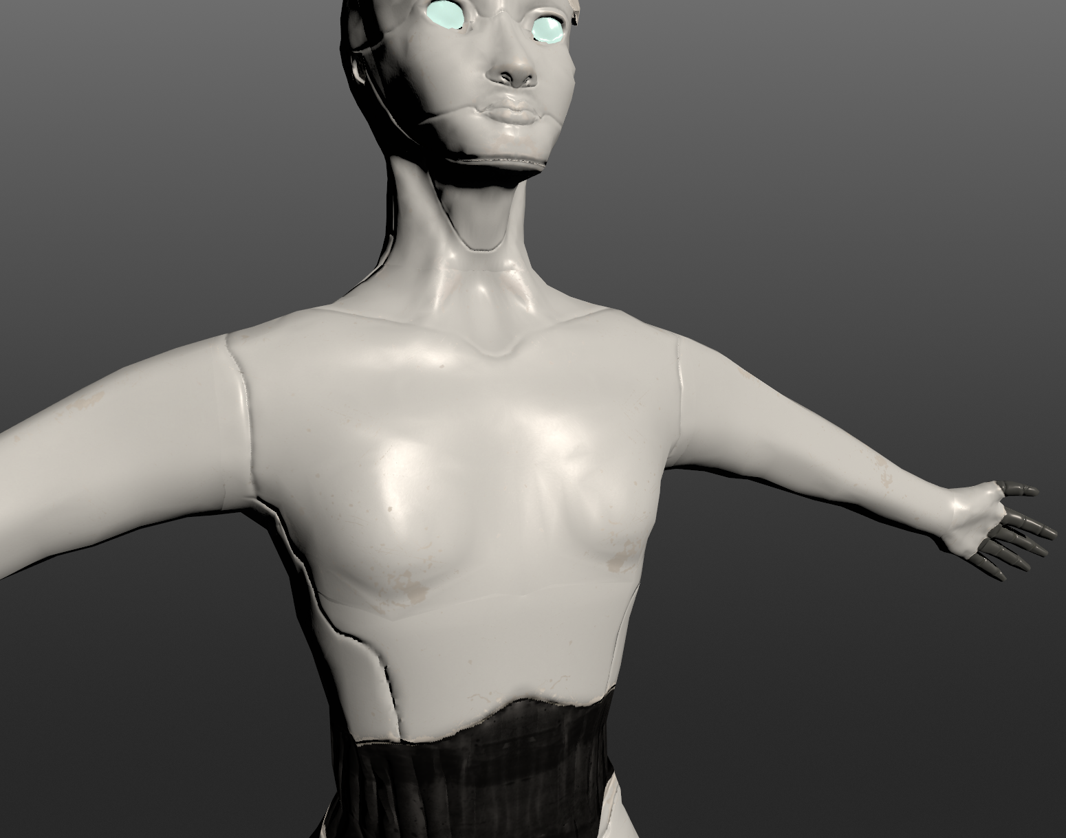 Progress shot of Self-Made Model into Quixel for Texturing