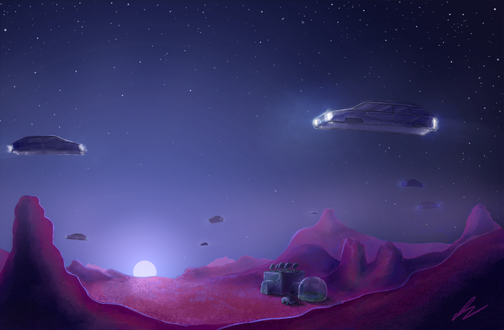 Sunsets on Mars are Blue 2020