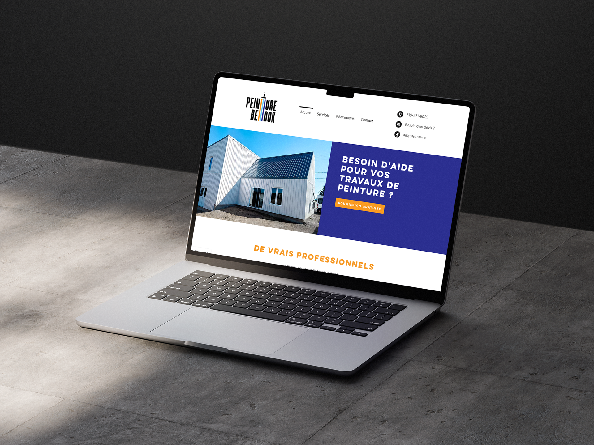 Projet réalisé dans le cadre de mon emploi chez Agence Oz. Refonte d'un site web Wix : Peinture Relook.