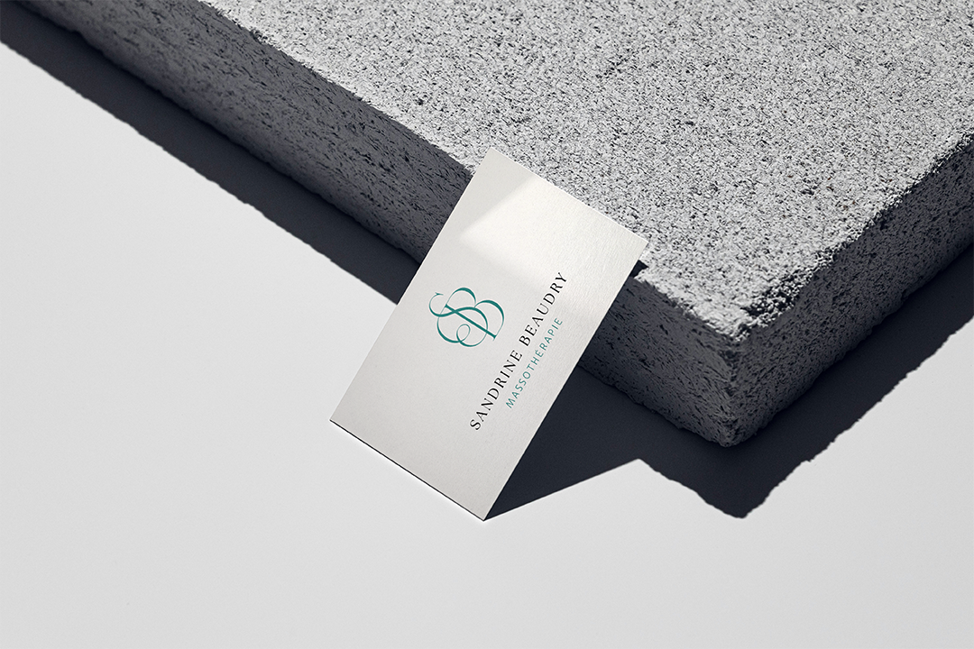 Projet réalisé dans le cadre d'un de mes emplois personnels.. Création d'identité visuelle : SB Massothérapie.