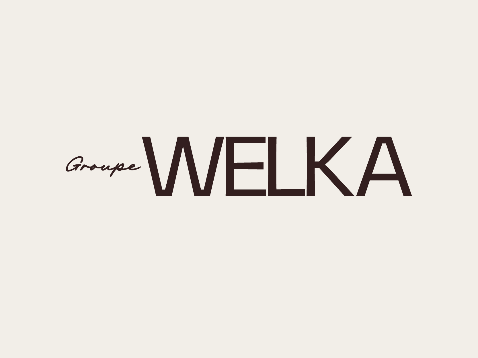 Création d’une identité visuelle pour Groupe Welka. En collaboration avec Oria Conscious Branding.