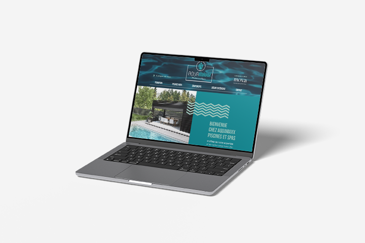 Projet réalisé dans le cadre de mon emploi chez Agence Oz. Refonte d'un site web Wix : Aquamaxx Piscines et Spa.