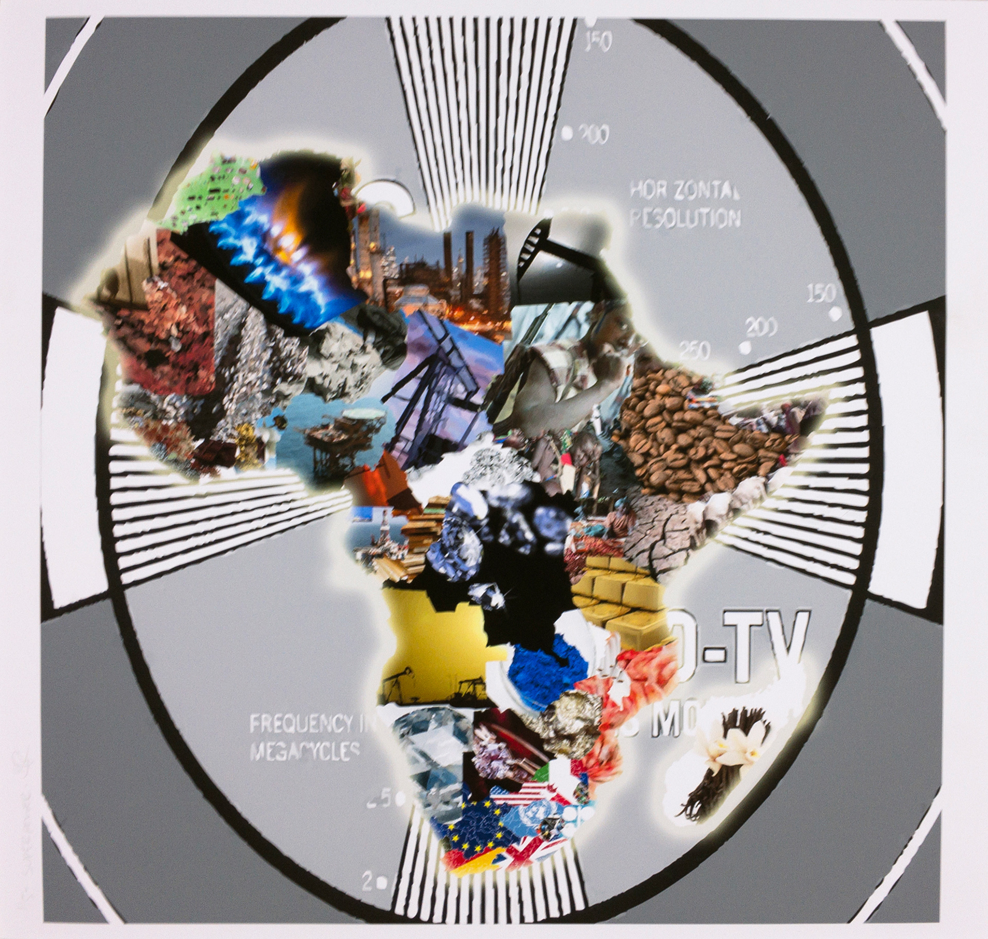 Africa (Mercator Projection), 2017, archival inkjet print on matte paper (1/5), 17” x 18,”