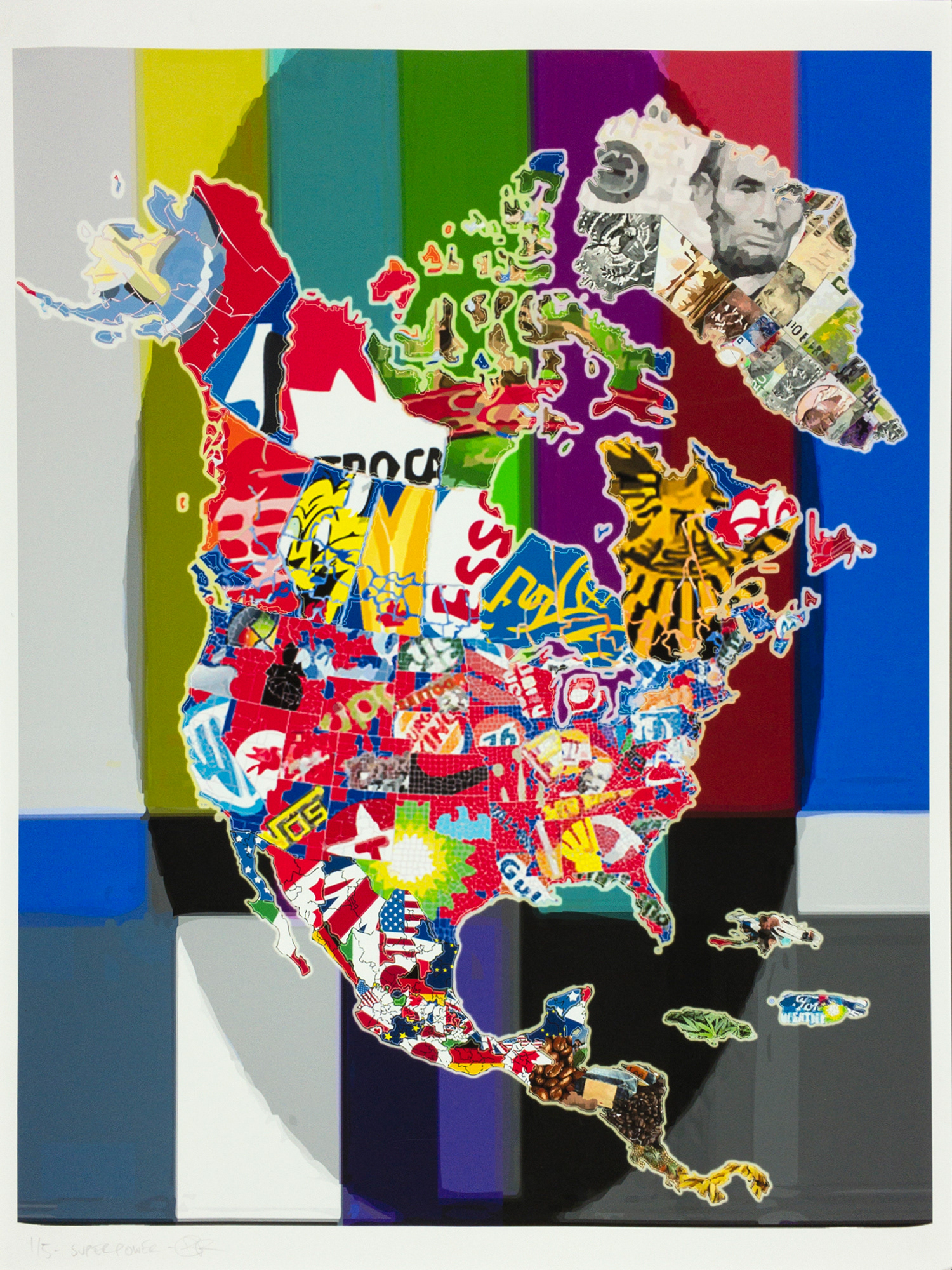 Babylon (Mercator Projection), 2017, archival inkjet print on matte paper (1/5), 17” x 21,”