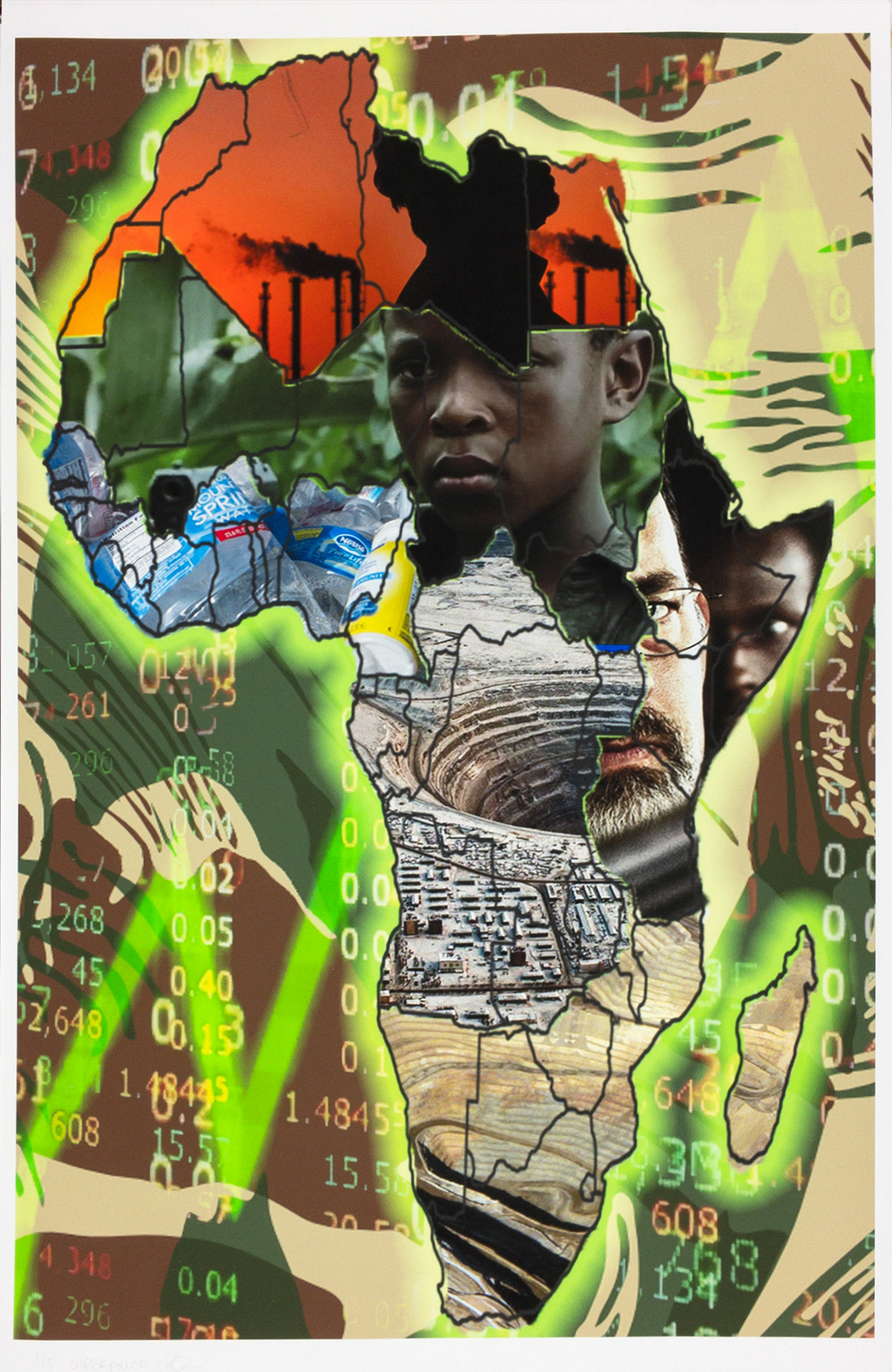 Africa (Gall-Peters Projection), 2017, archival inkjet print on matte paper (1/5), 25” x 17,”